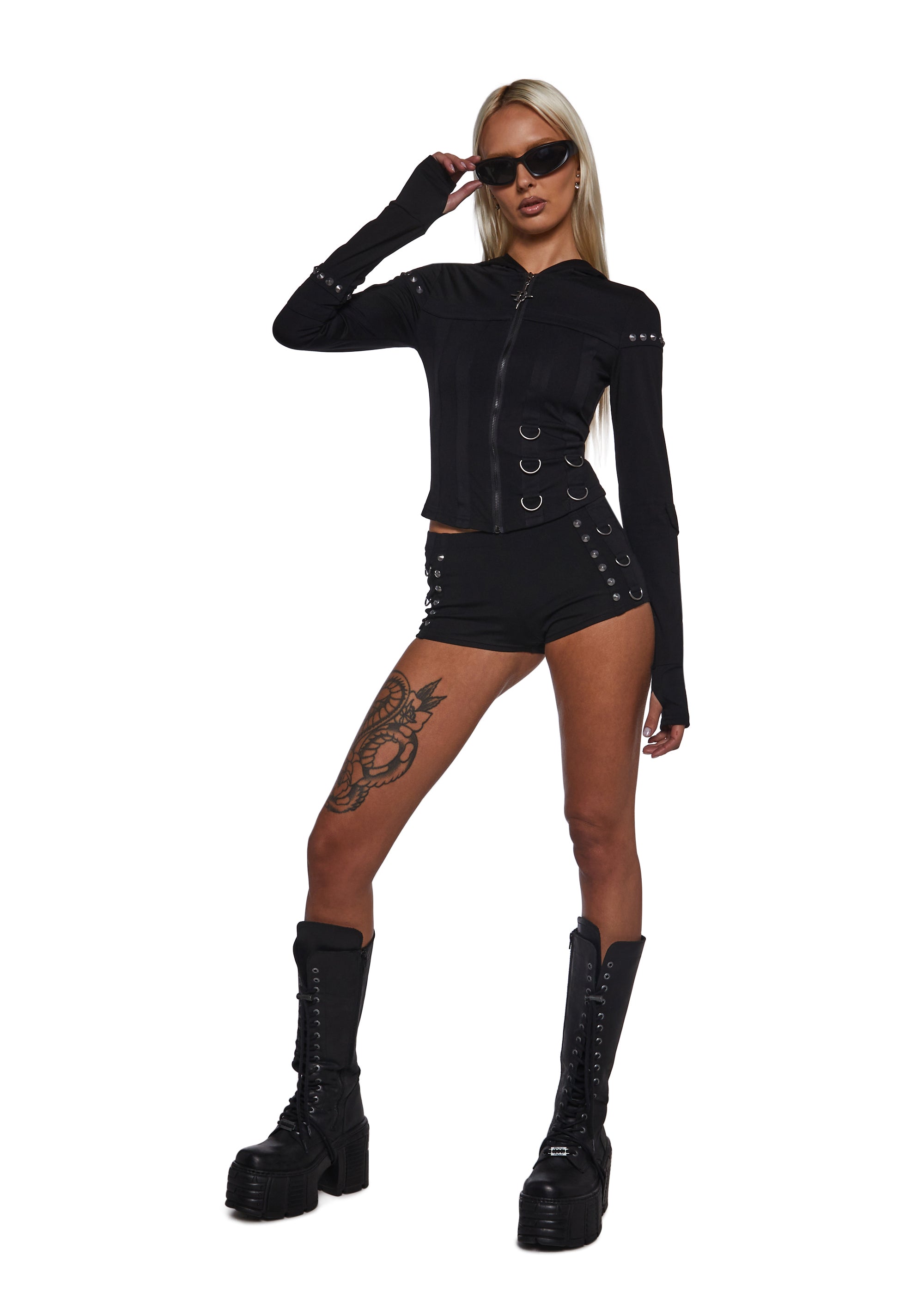 Ego Micro Shorts With Hardware - alternate