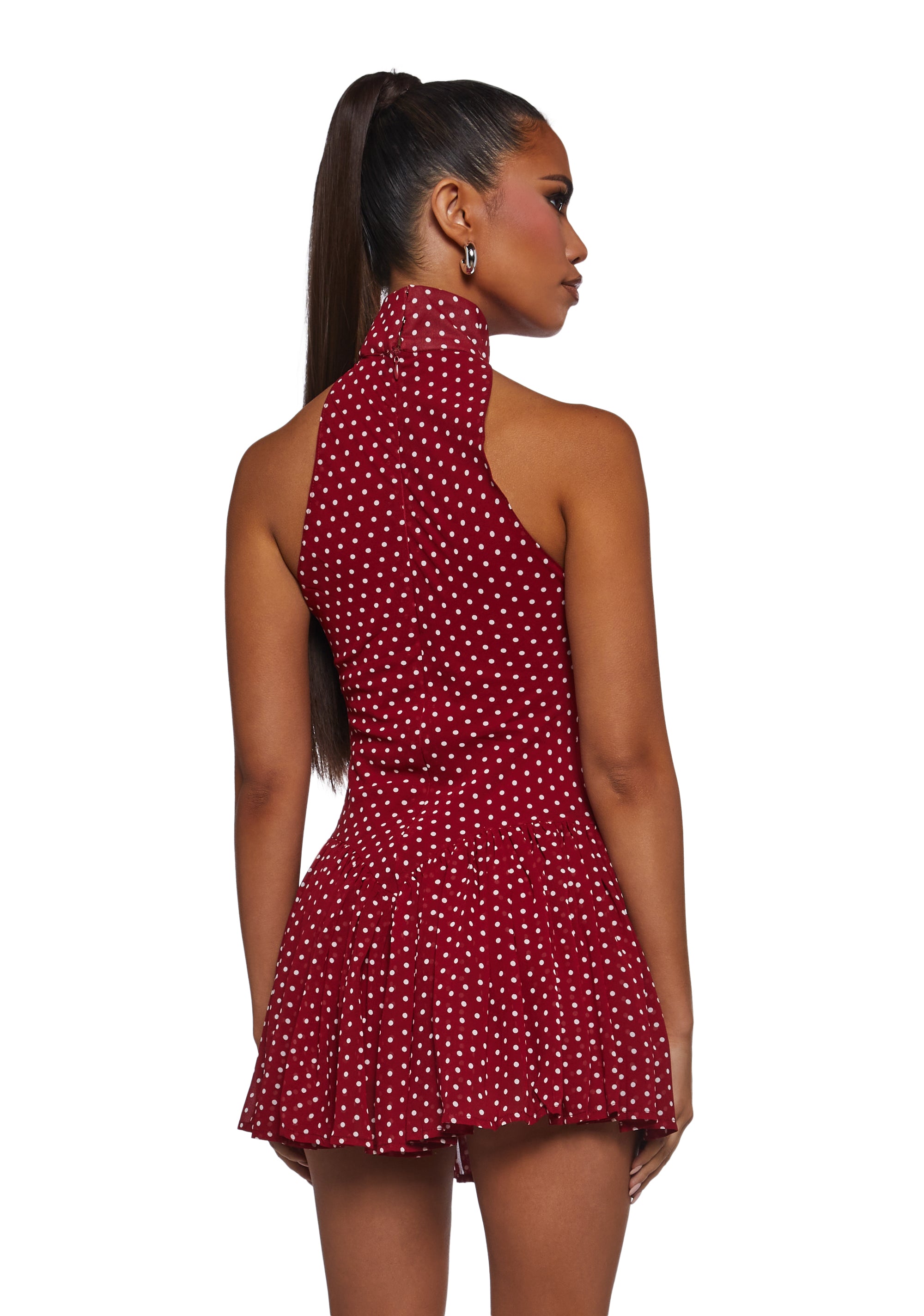 Main Character Polka Dot Dress - Red