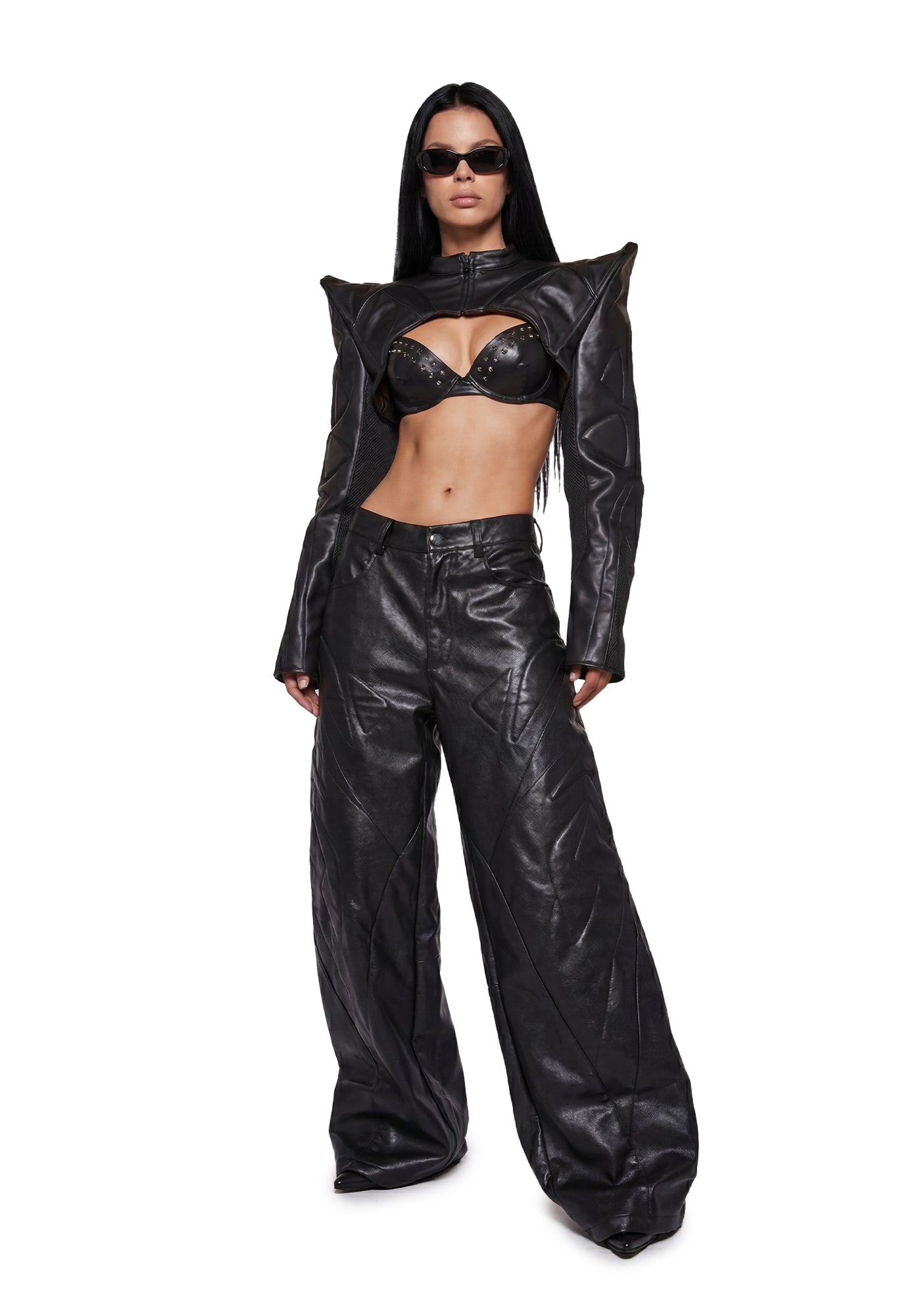 Namilia Octane Oversize Leather Pants - Black – Dolls Kill