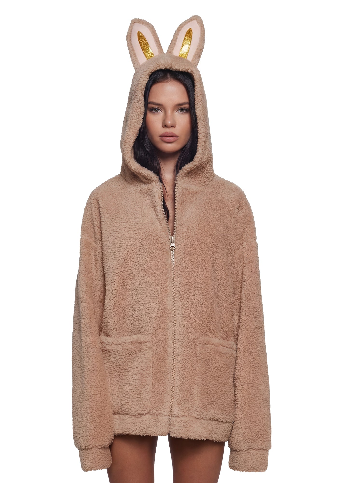Labubu Sherpa Jacket Current Mood - Beige – Dolls Kill