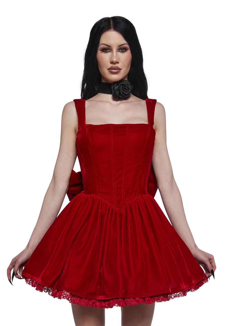 Radiant Occasions Corset Dress - Red