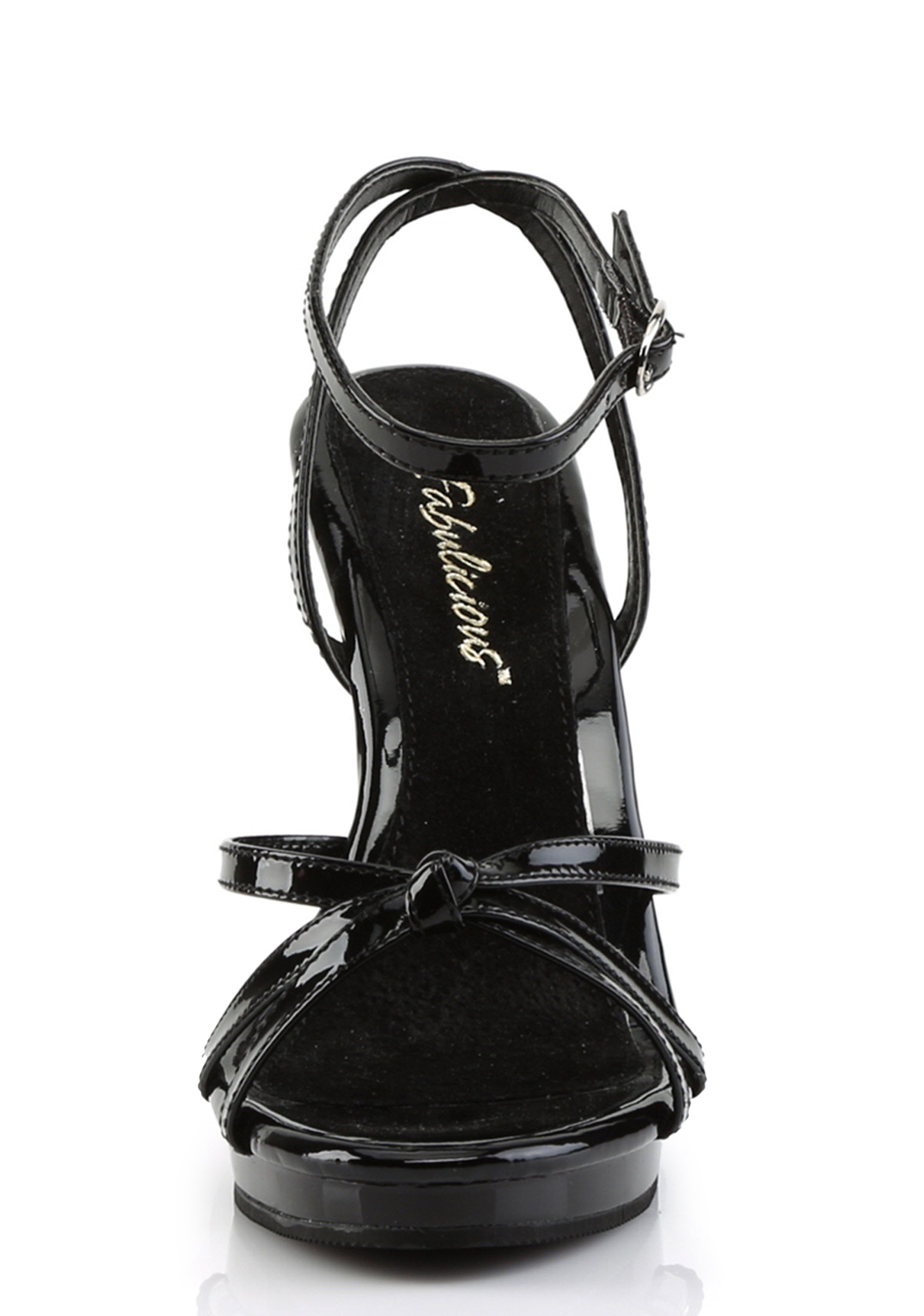 Flair-436 Platform Strappy Ankle Wrap Sandals-Black