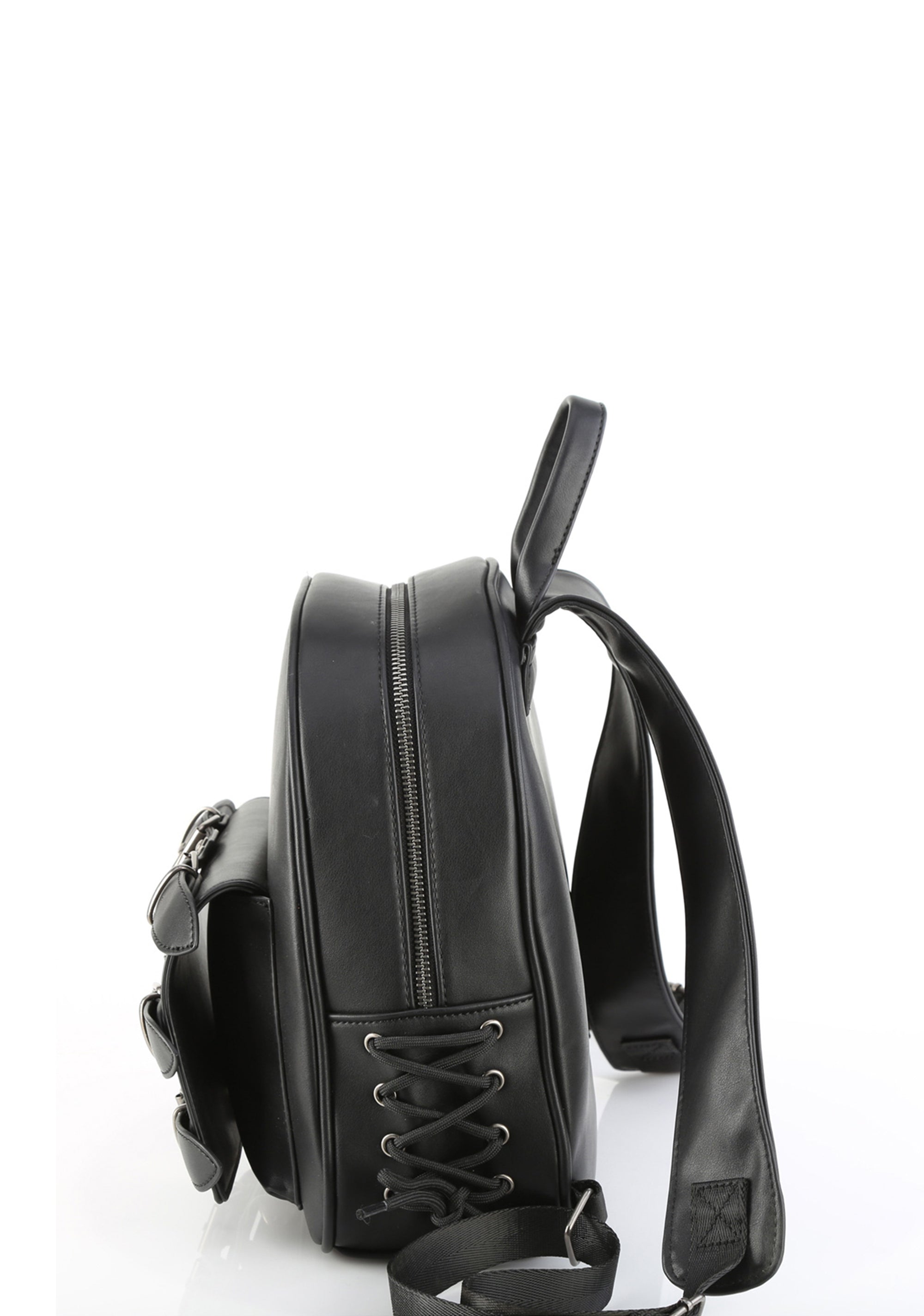 Faux Leather Mini Backpack