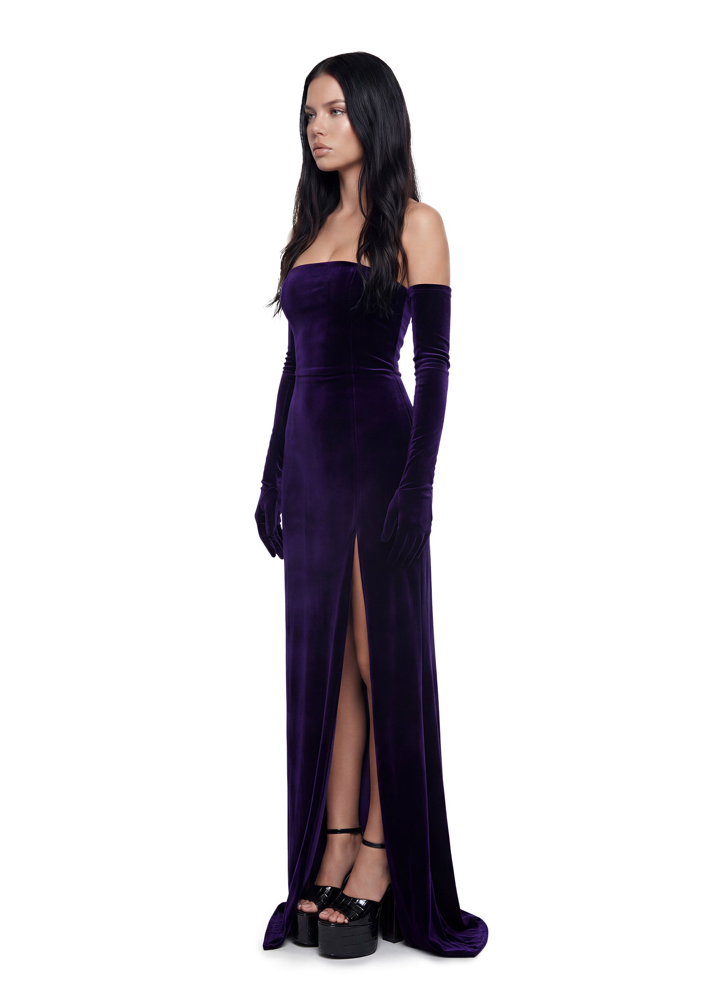 purple velvet maxi dress The Harlow Dress PURPLE / XX-LARGE