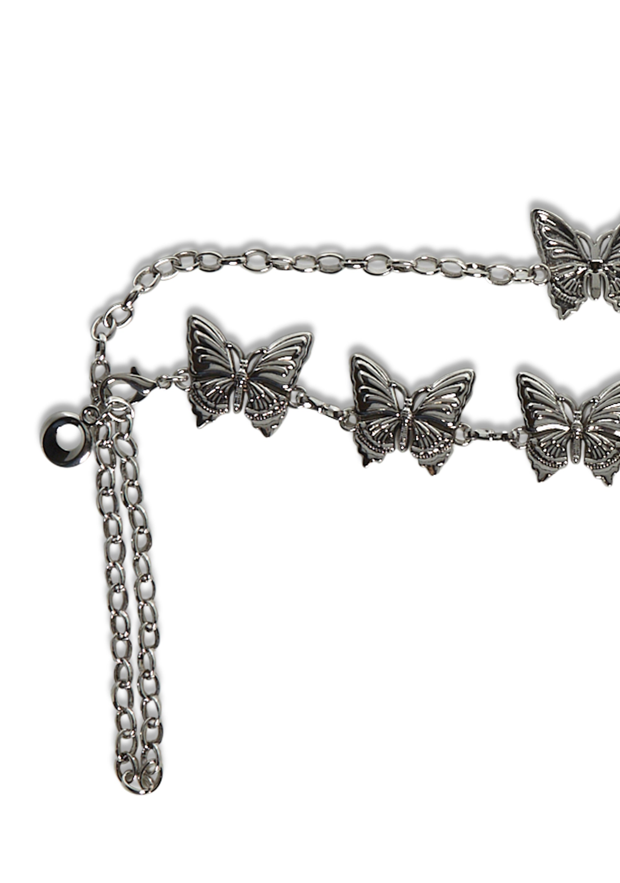 Womens Butterfly Chain Waist Belt - Silver – Dolls Kill