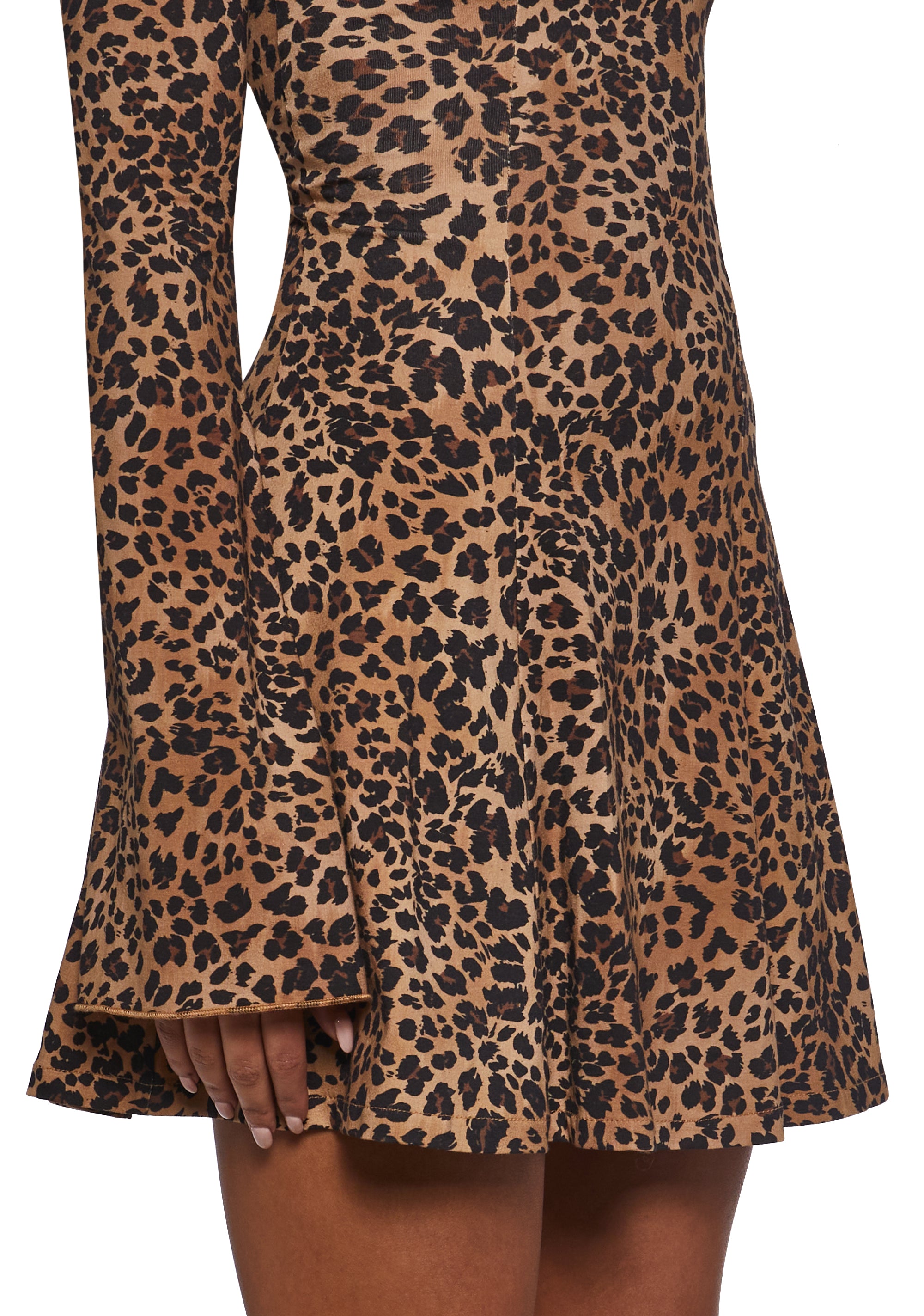 Womens Leopard Print Mini Dress Current Mood
