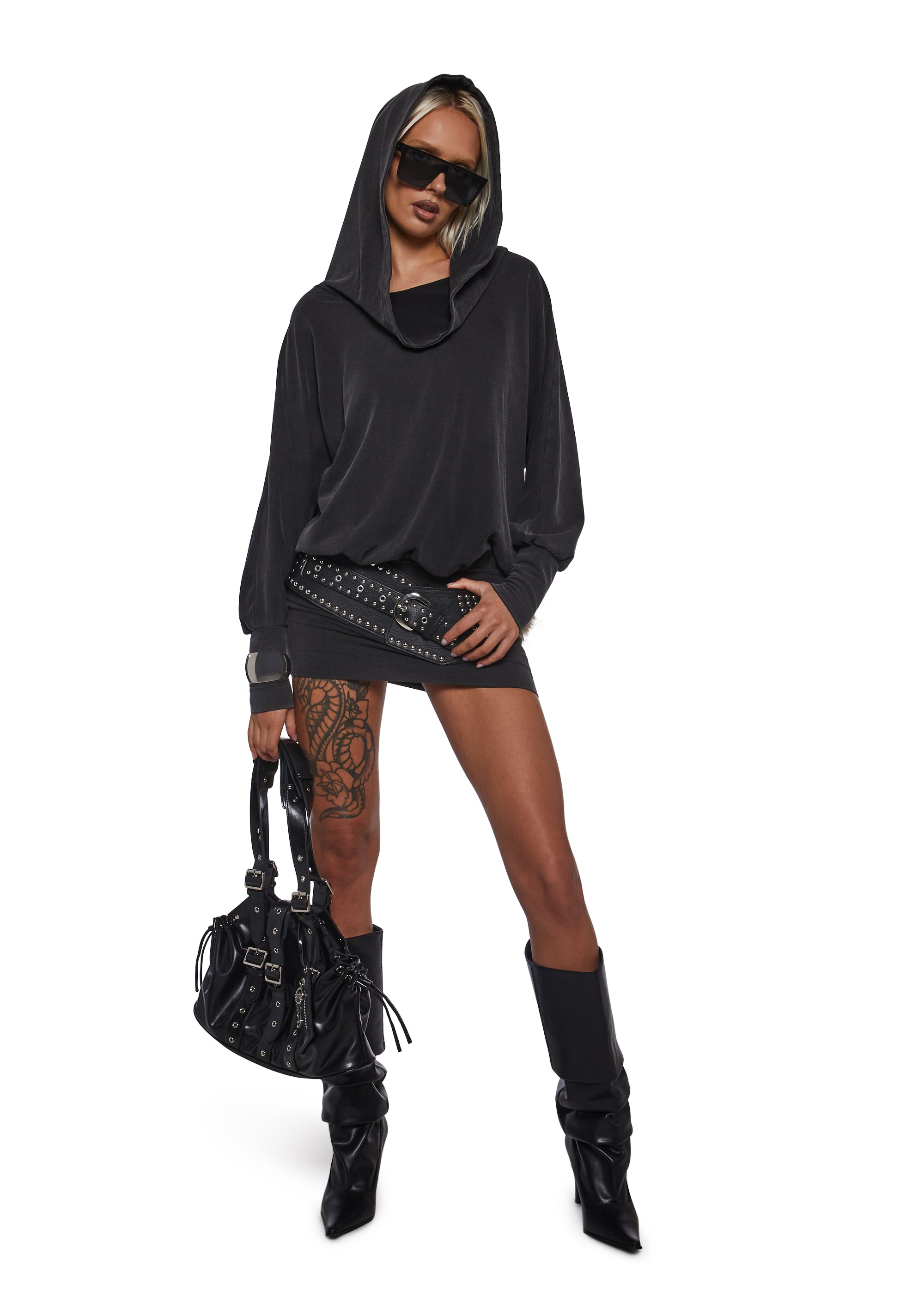 Ego Cowl Banded Mini Dress