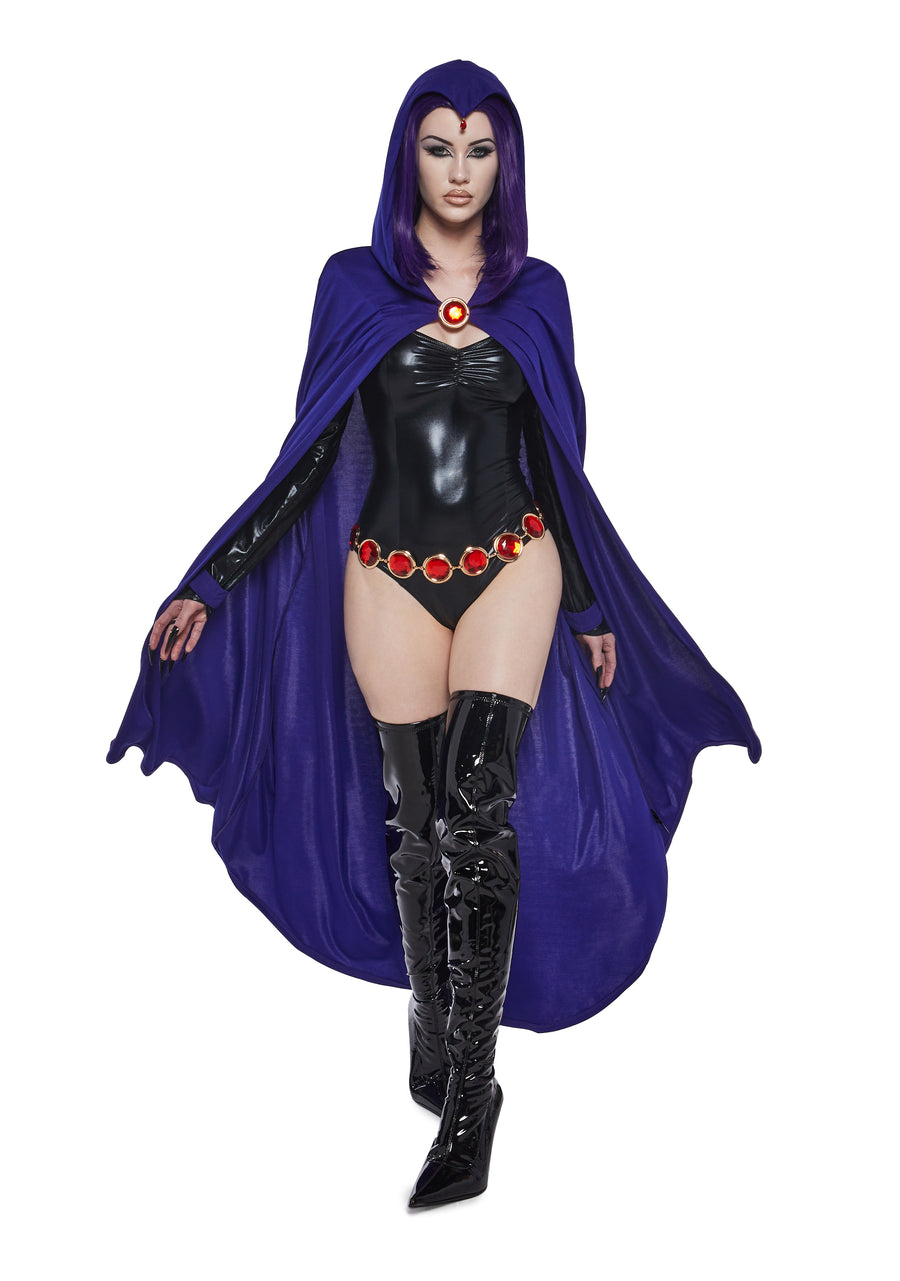 Empath Teen Hero Costume And Wig Set - alternate