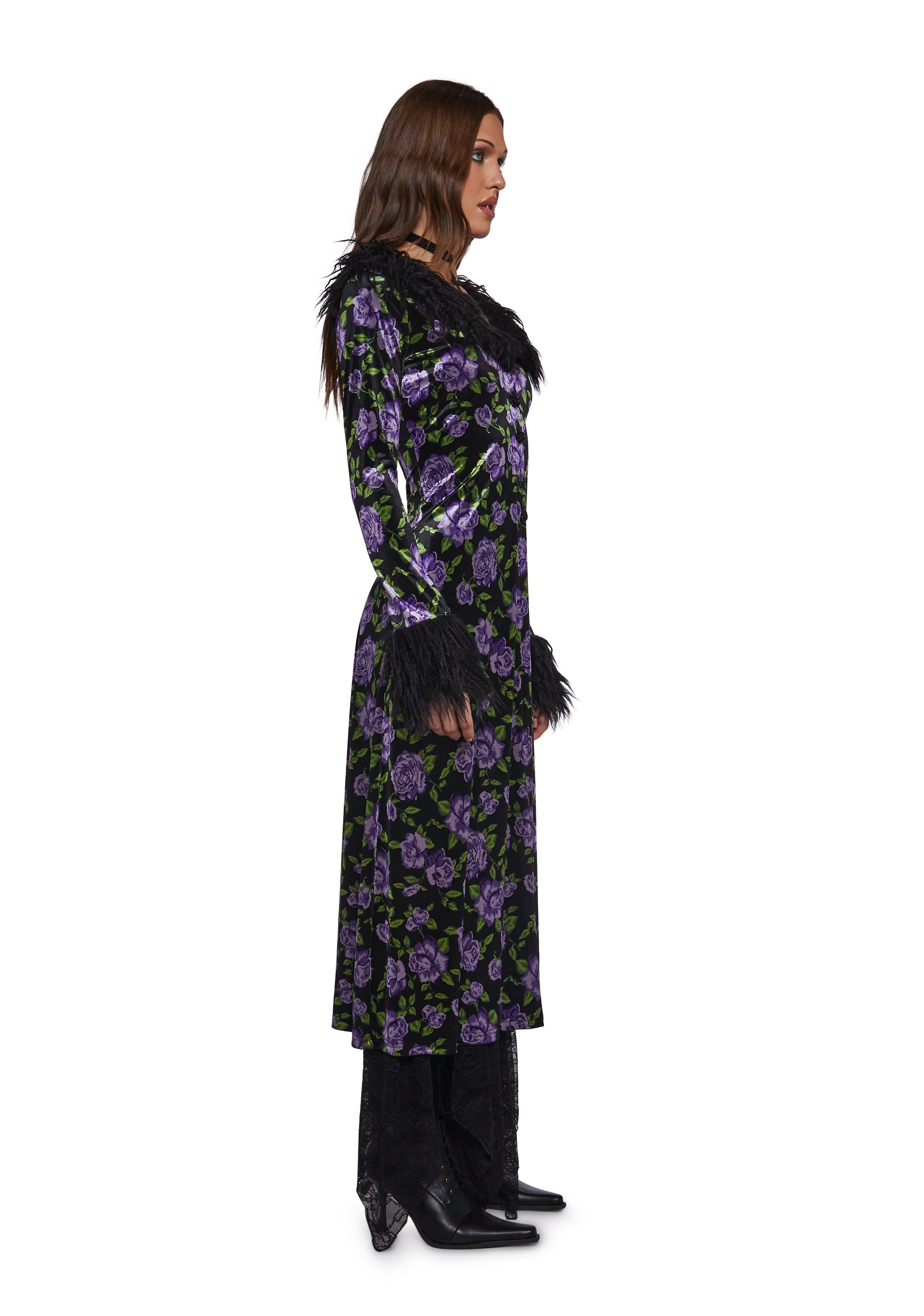 Floral Velvet Duster