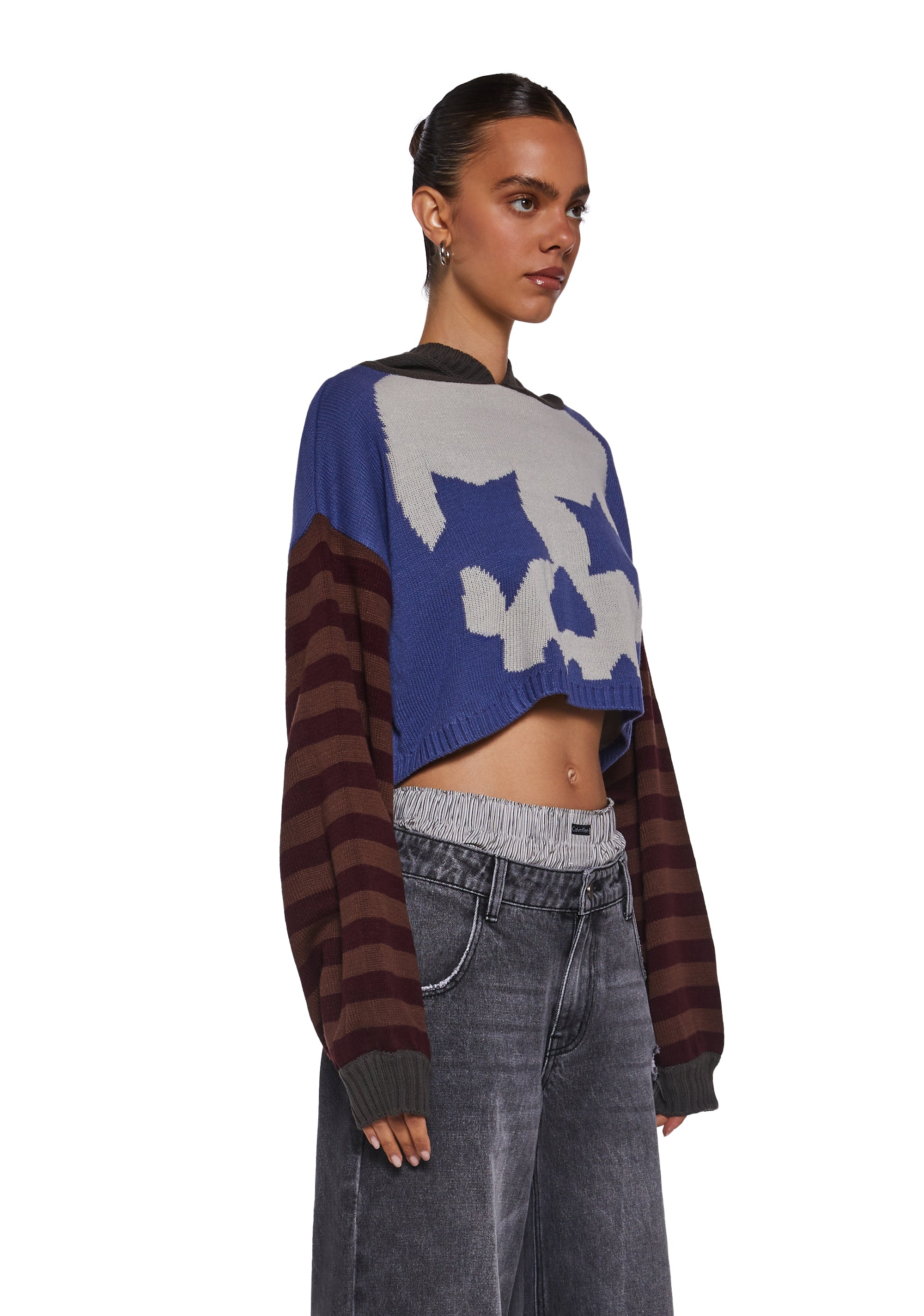 Who Invited You Cropped Hoodie