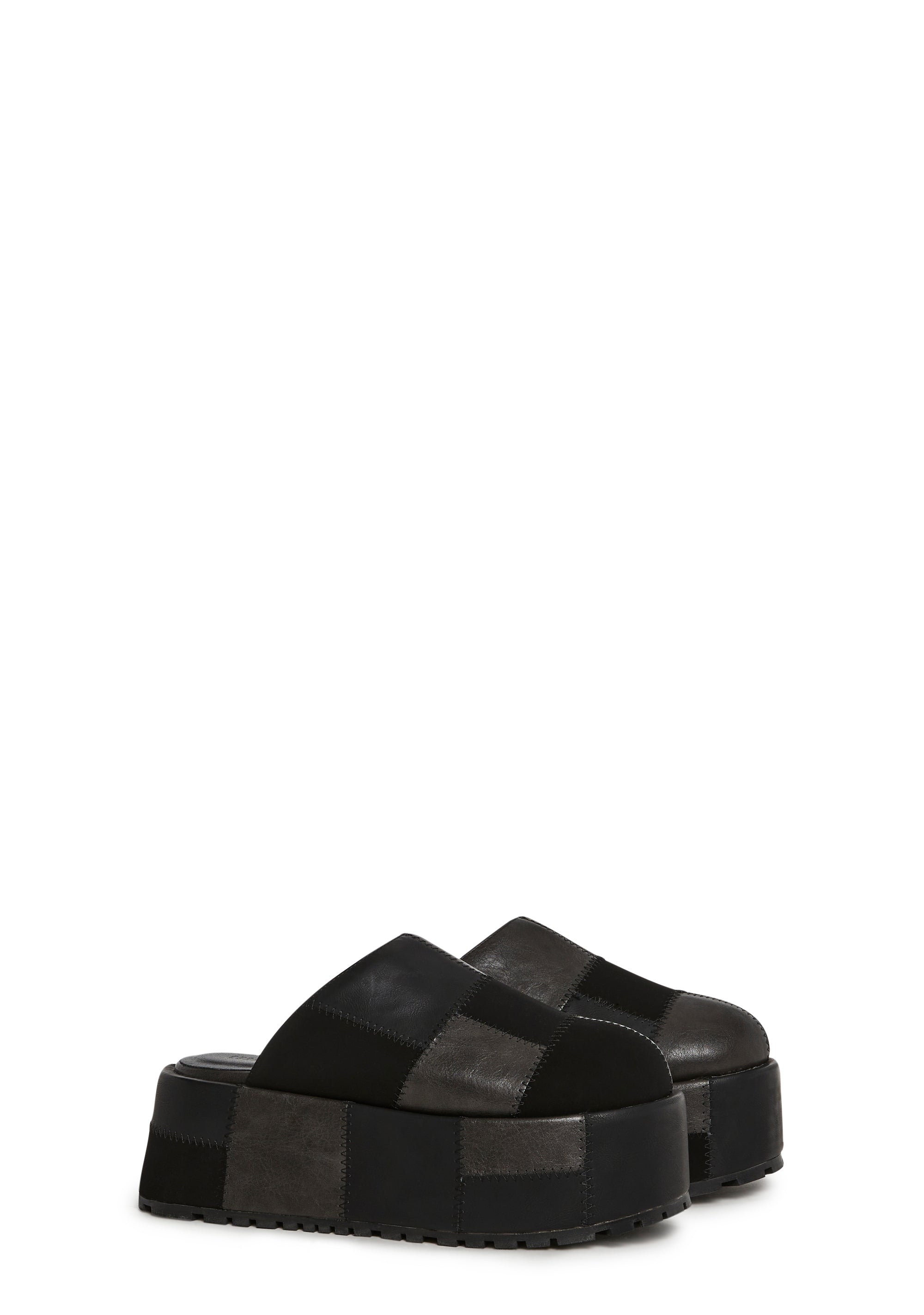 Gritty Rebel Platform Clogs - Black