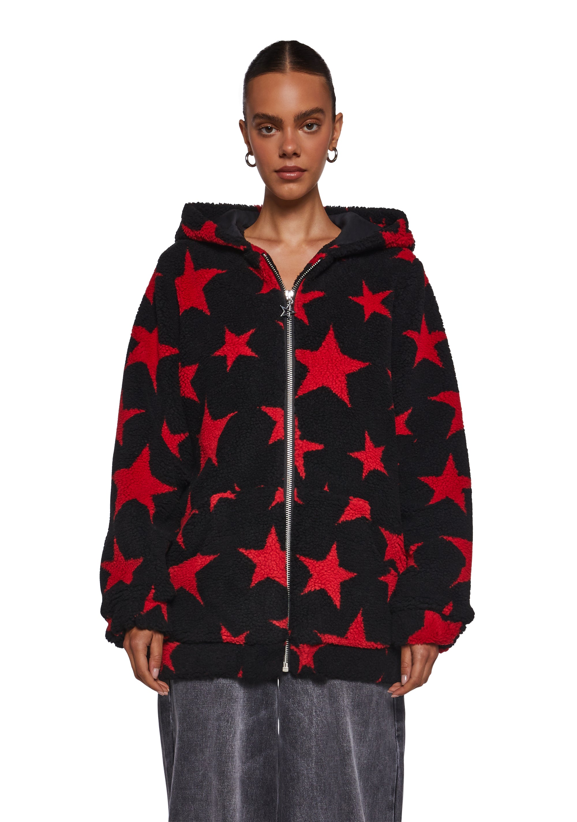 Less Than Impressed Hooded Sherpa Jacket