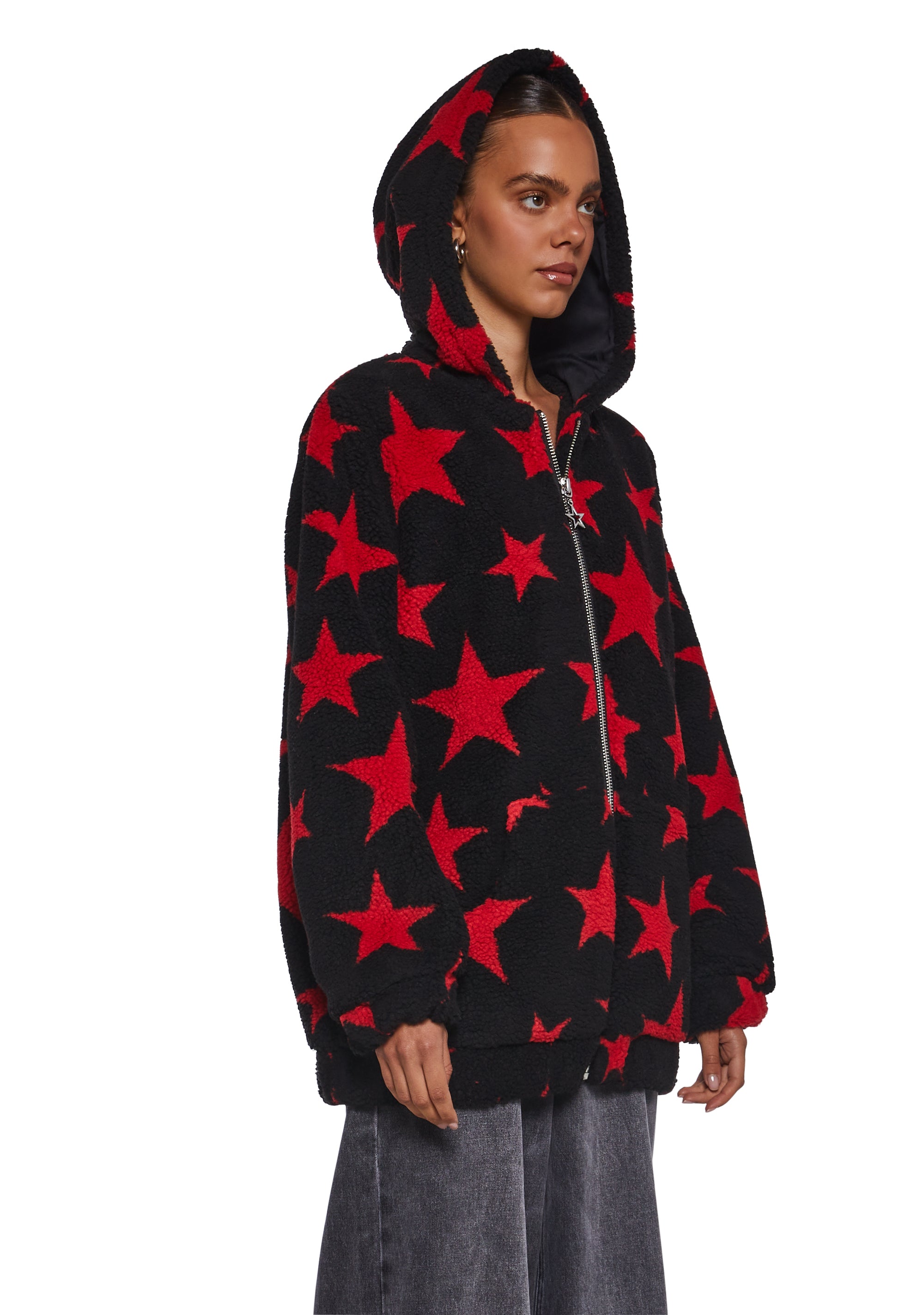 Less Than Impressed Hooded Sherpa Jacket