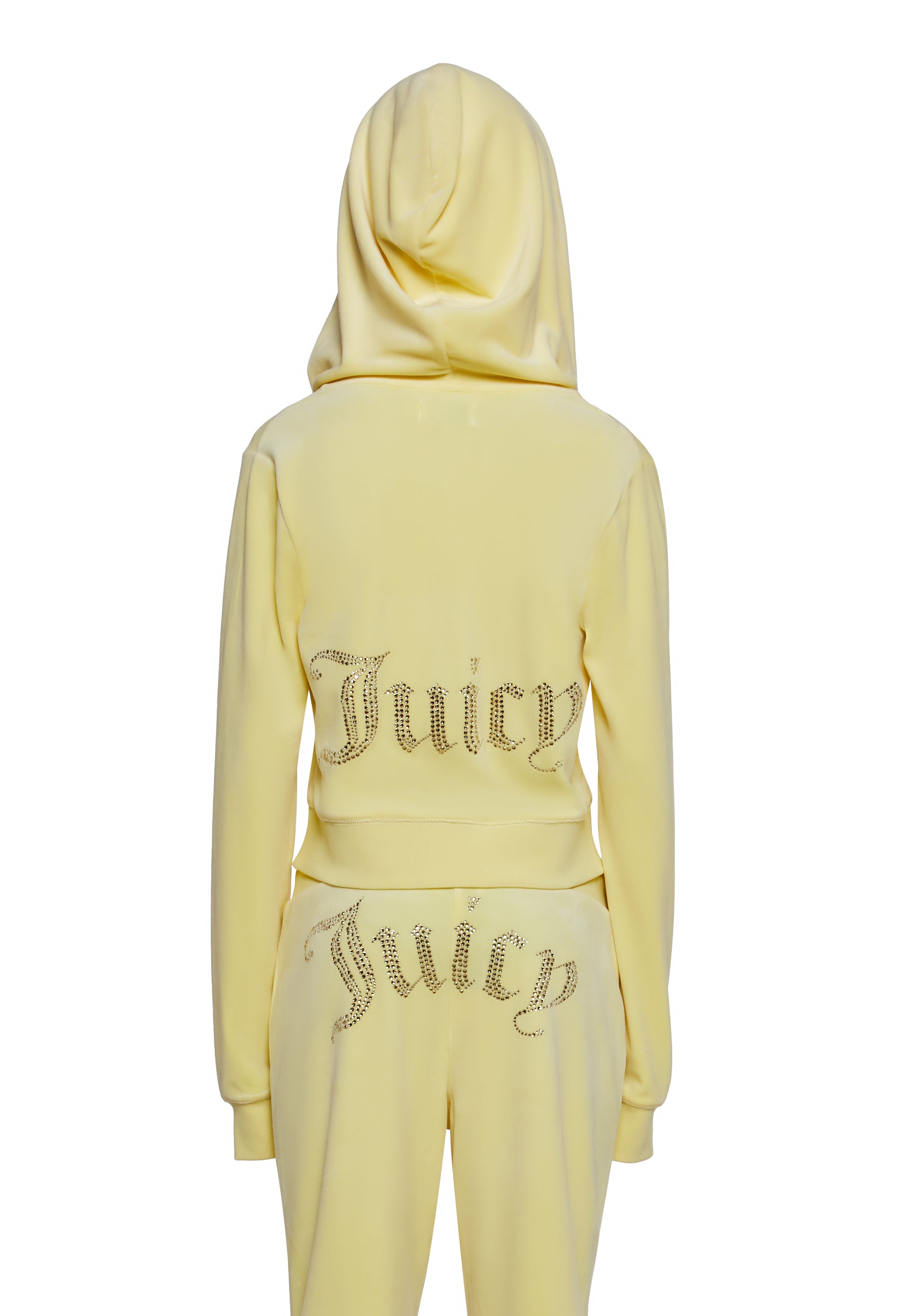OG Big Bling Velour Hoodie - Yellow