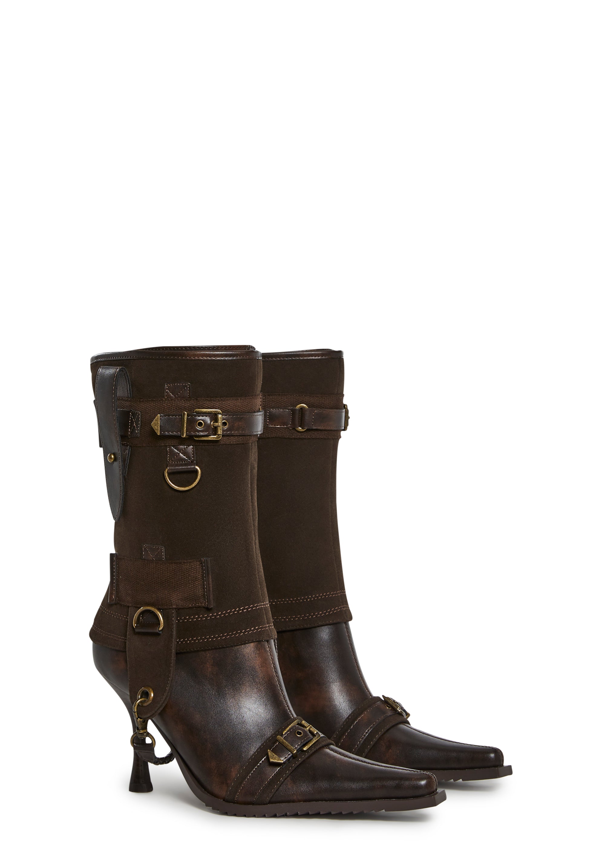 Ego Two Piece Heeled Boots