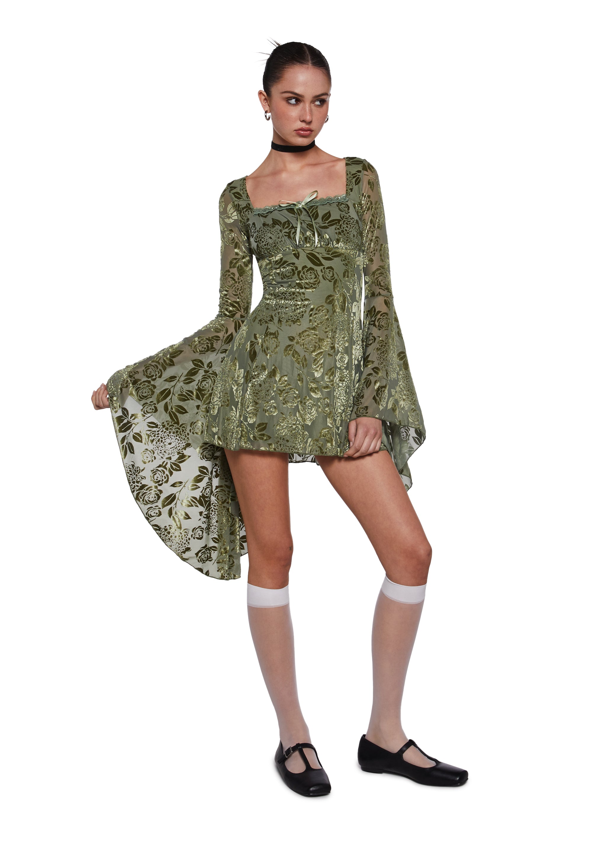 Whimsy Musings Flared Mini Dress - alternate