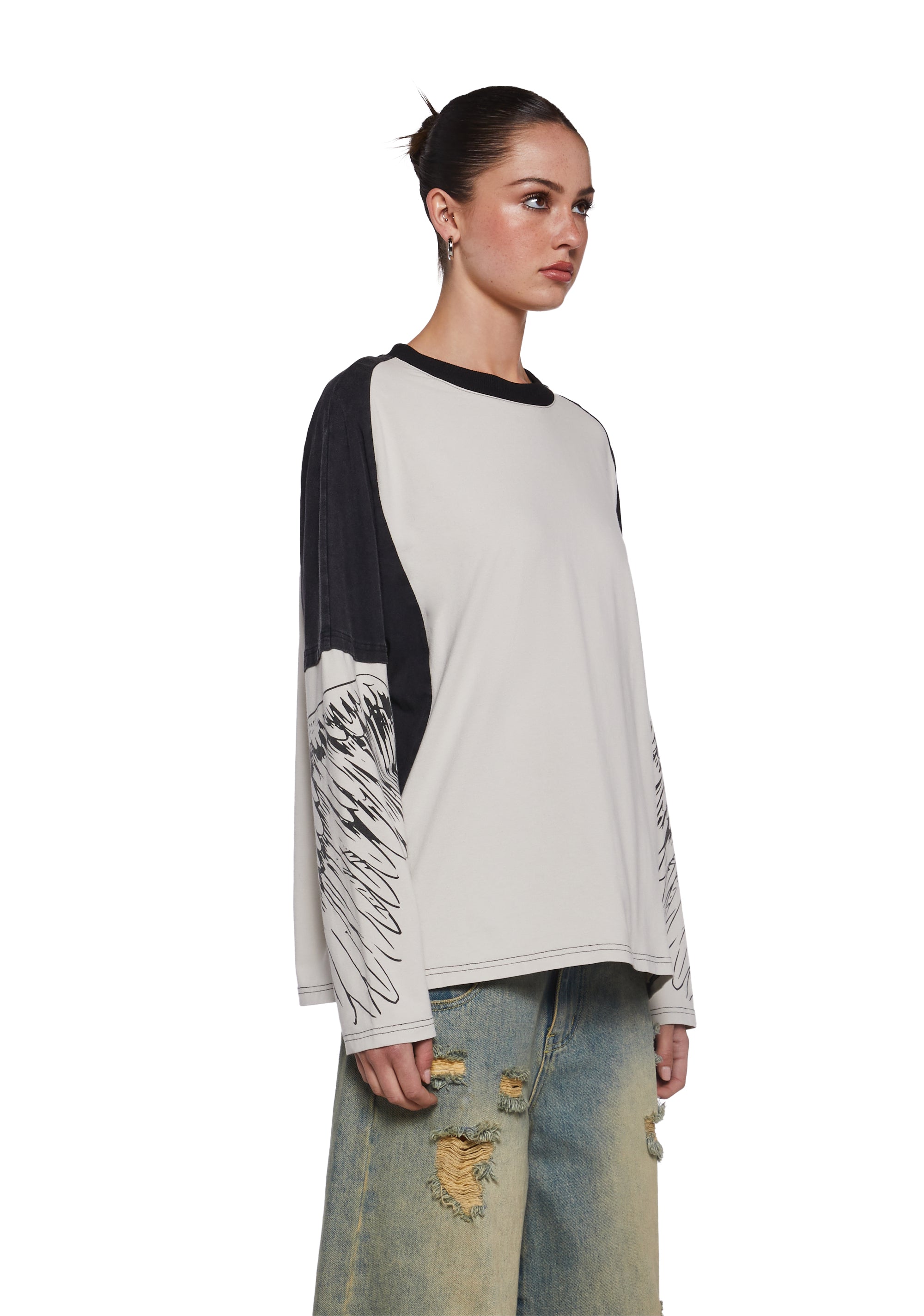 W*t様 FACT POP PUNK CAT LONGSLEEVE Tee <W FACT POP PUNK CAT LONGSLEEVE Tee 白 Mサイズ Gothic Punk Long