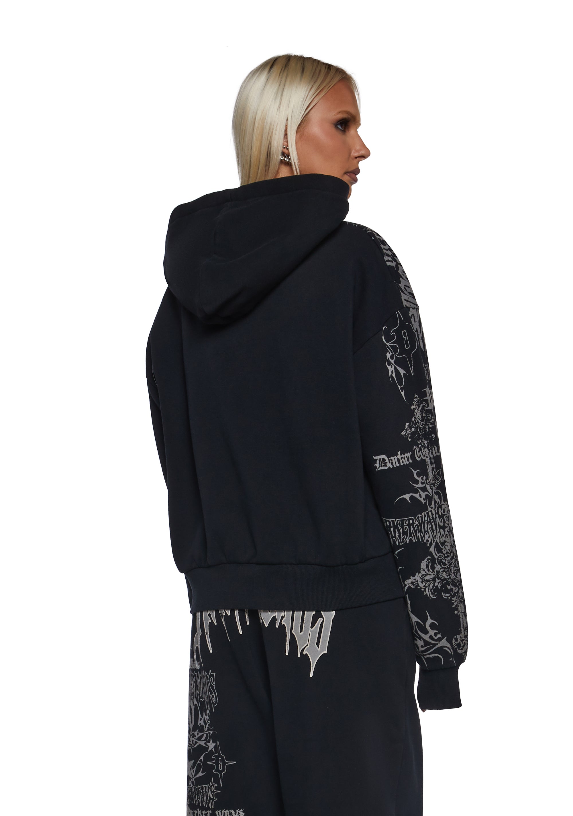 Zip-Up Hoodie With Graphics