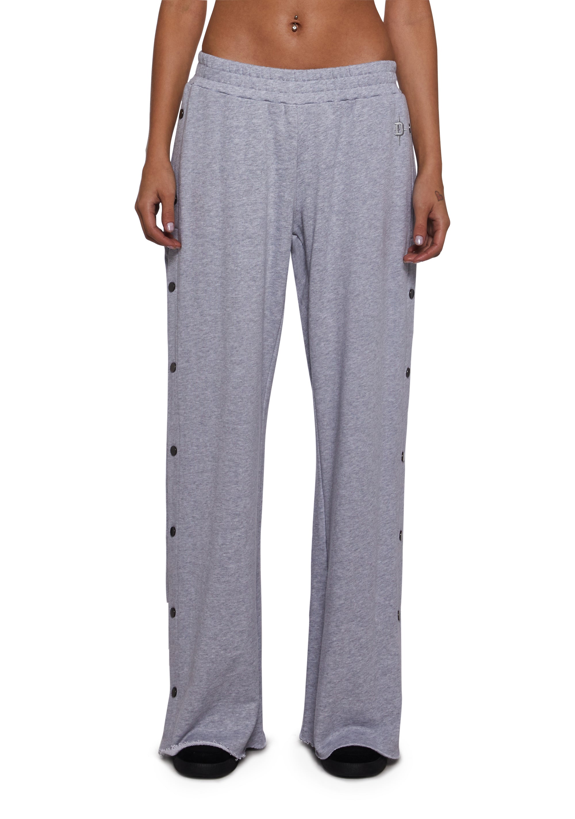 Washed Boyfriend Sweatpants - Gray