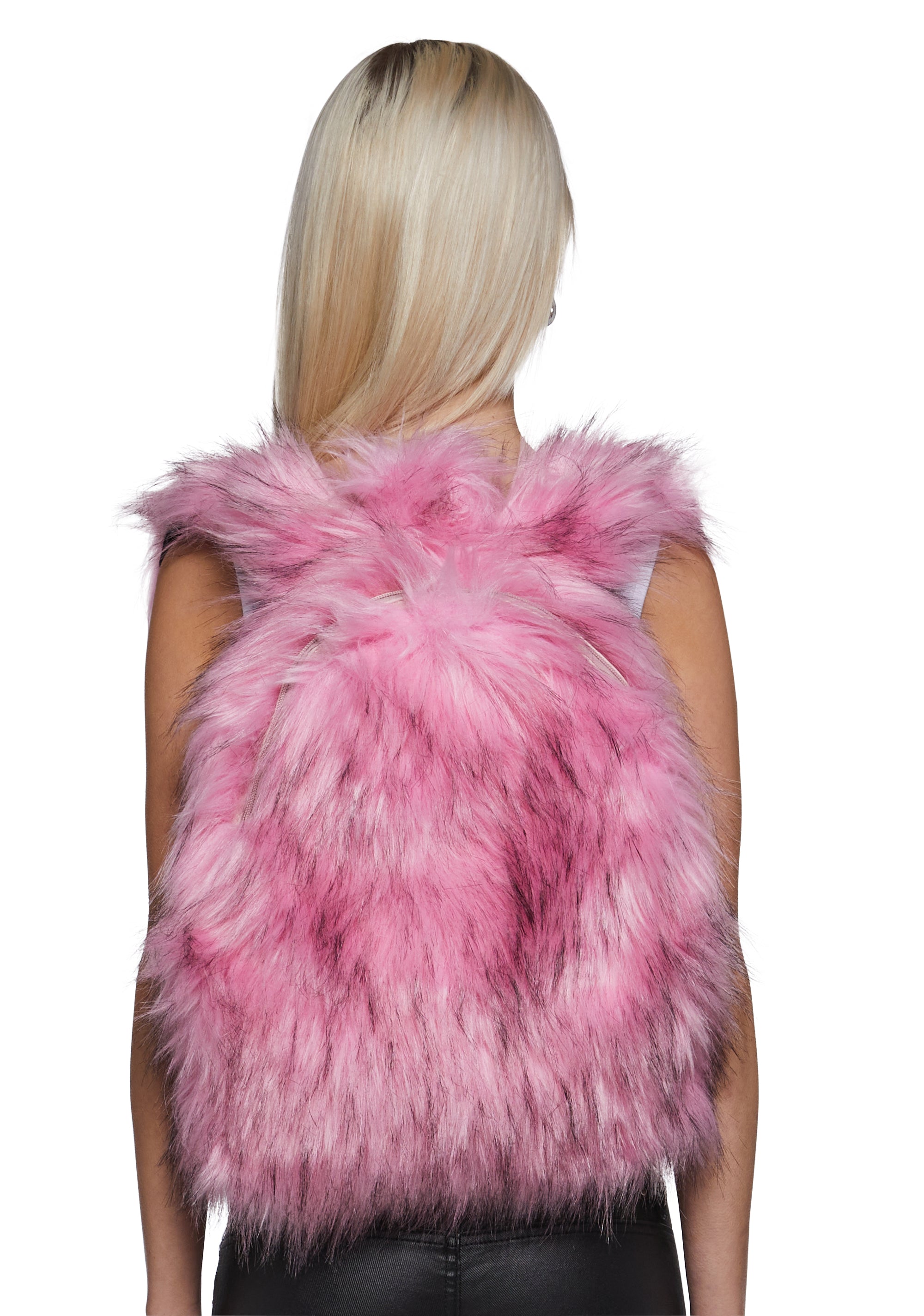 Rosy Roam Faux Fur Backpack