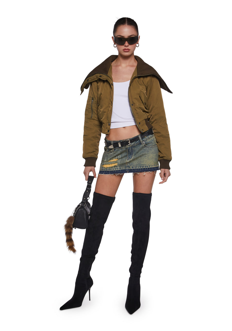 Sweet Riot Cropped Bomber Jacket - alternate