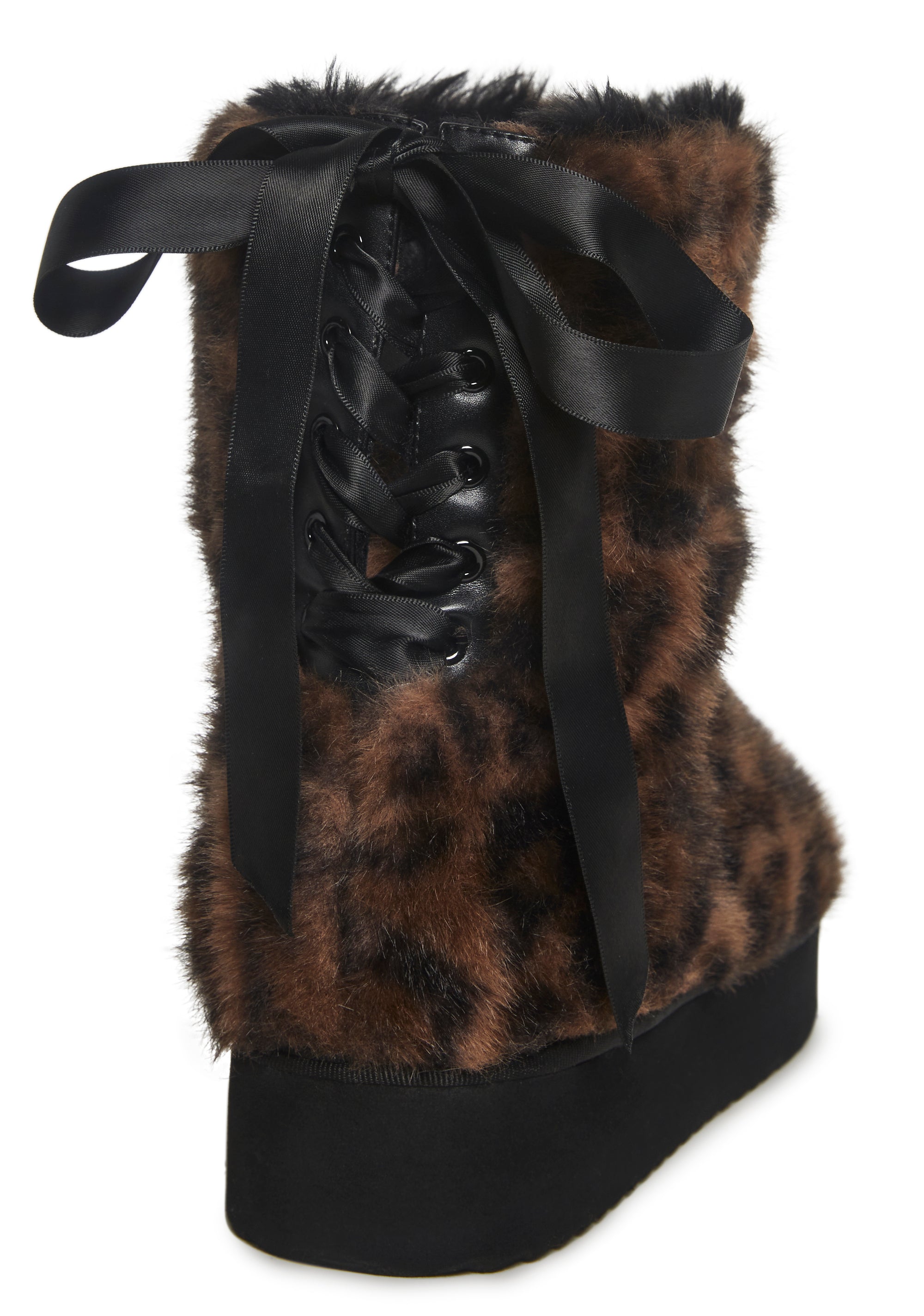 Leopard Faux Fur Booties