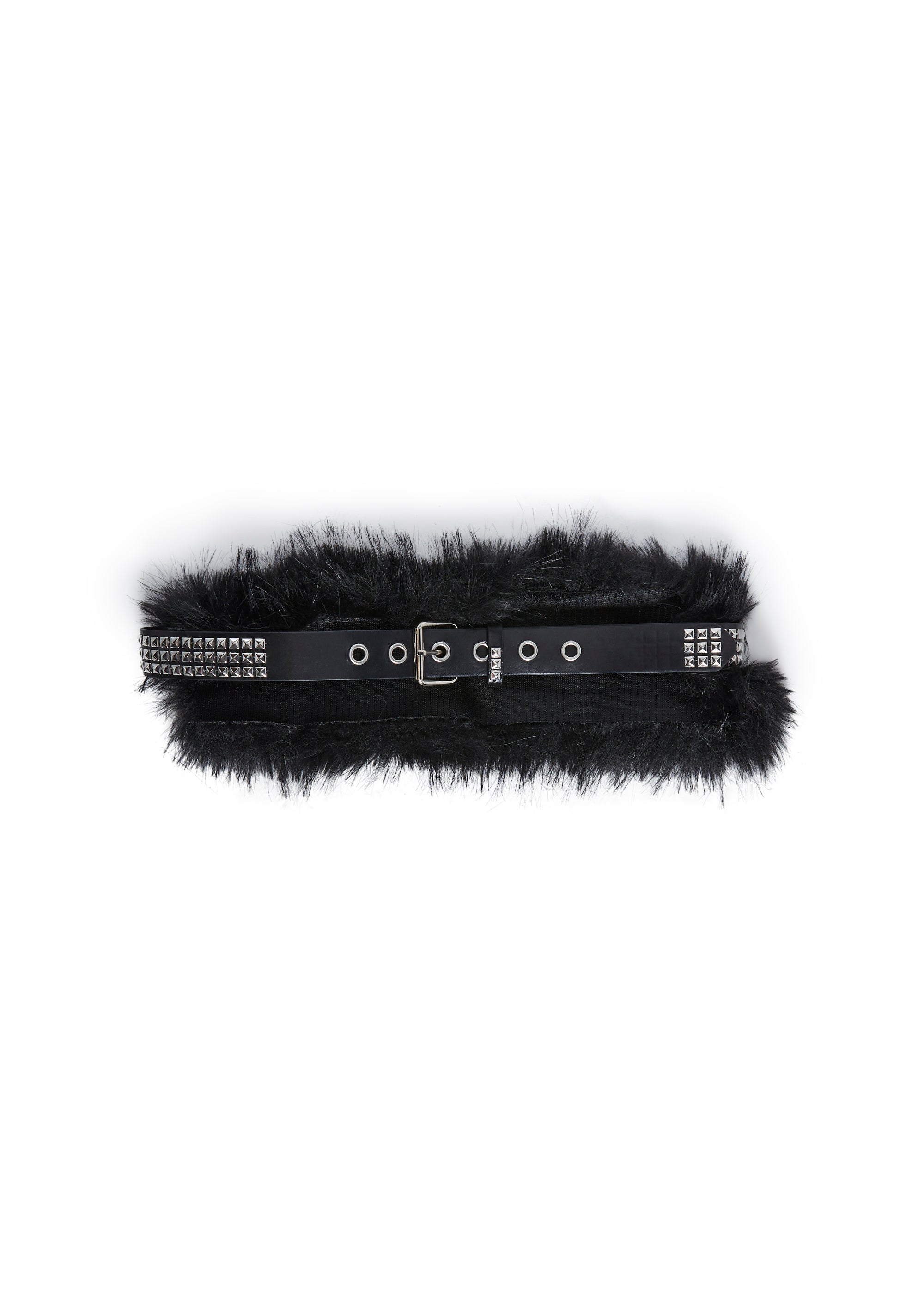 Vegan Leather Belt With Faux Fur Trim Club Exx - Black – Dolls Kill Vegan Leather Belt With Faux Fur Trim Club Exx - Black – Dolls Kill