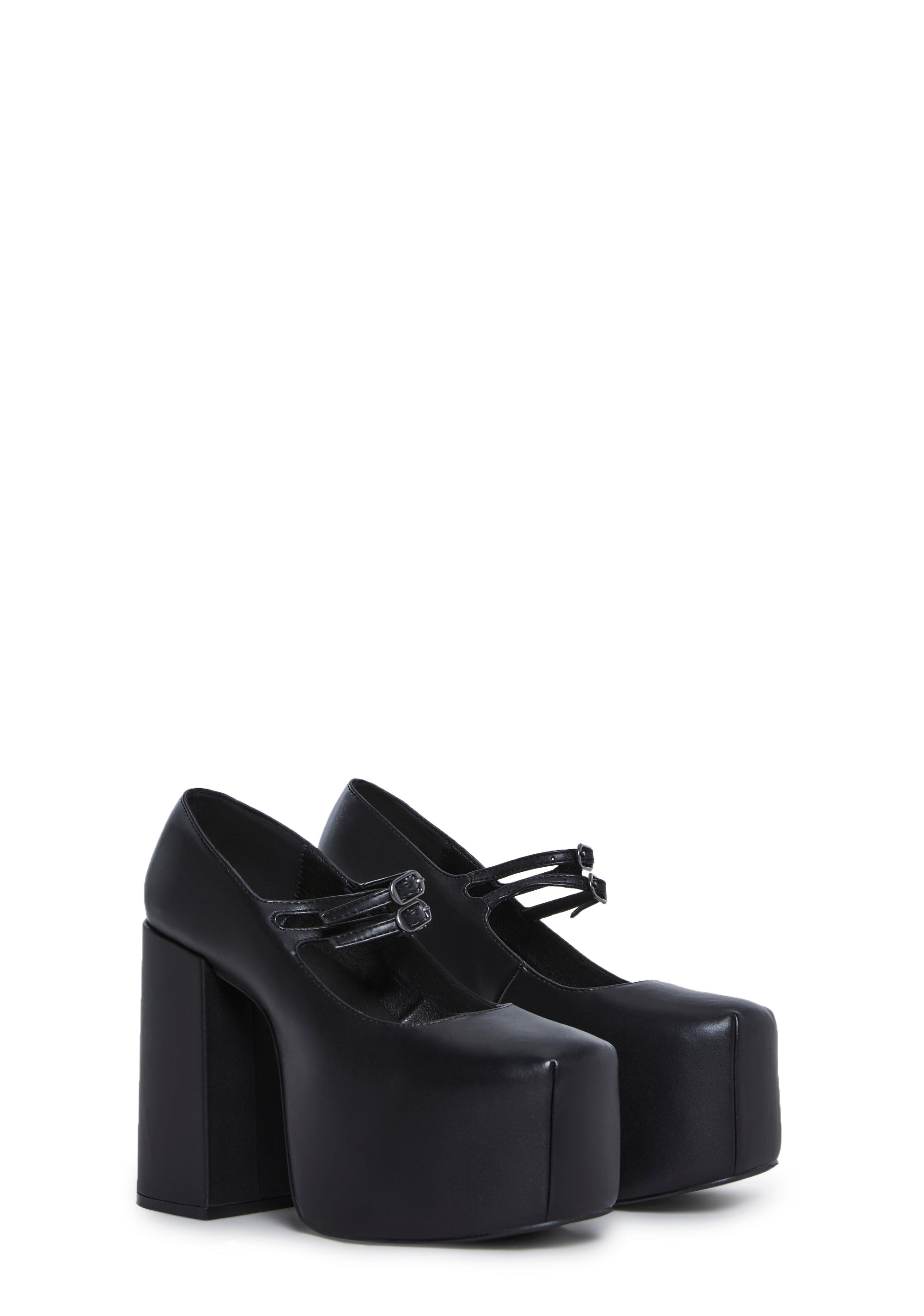 Macabre Meetup Platform Mary Janes - Black