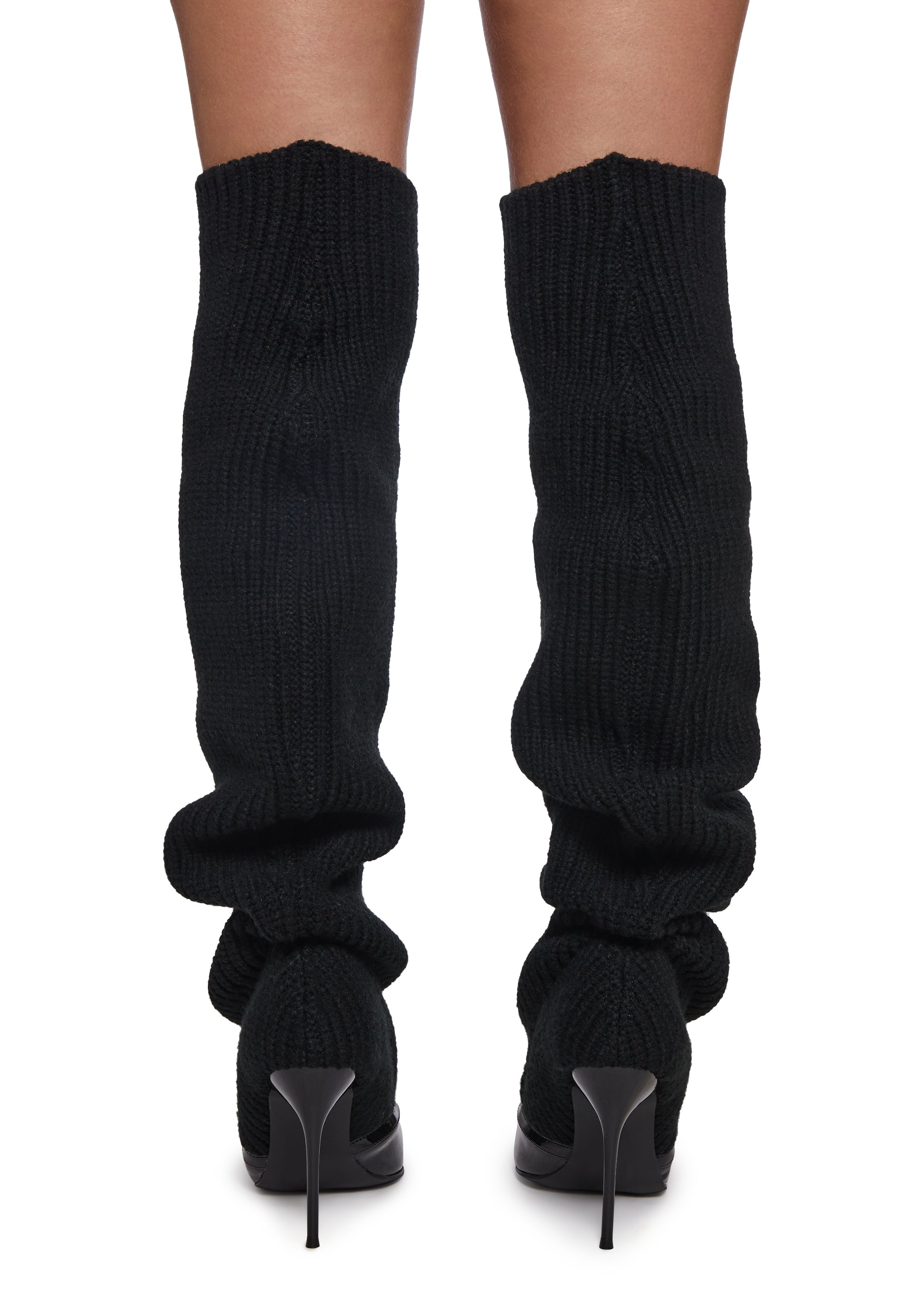 Hot Shot Knit Heeled Boots