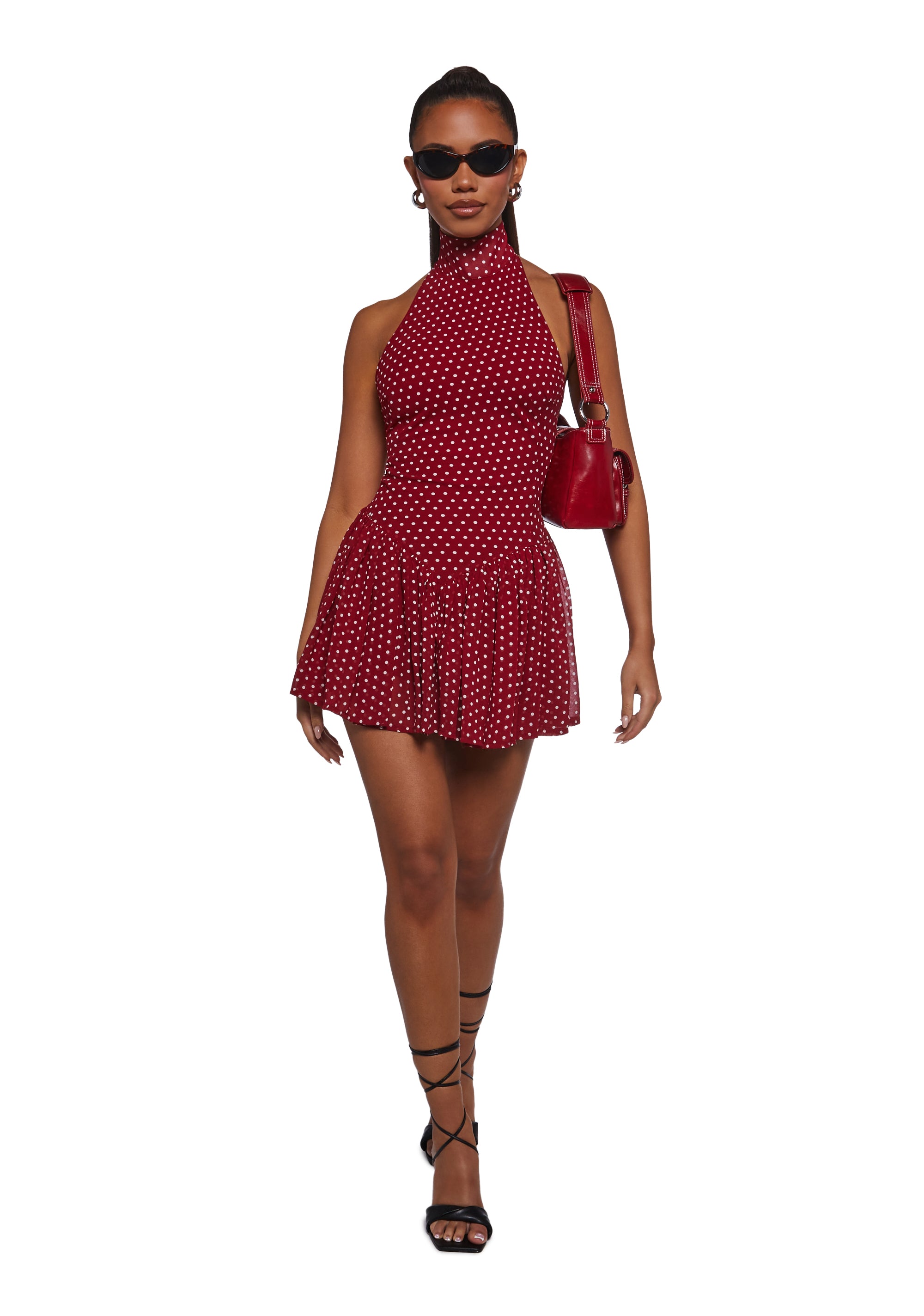 Main Character Polka Dot Dress - Red