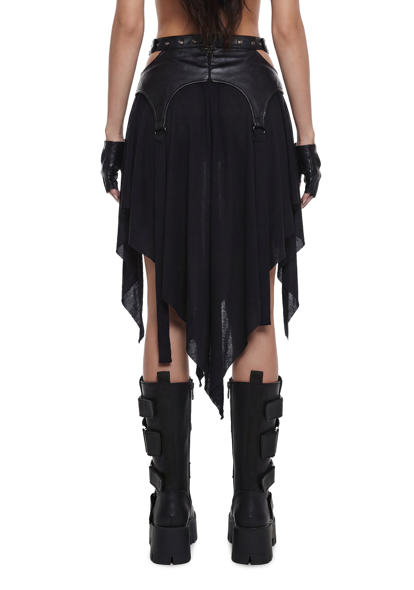 Darker Wavs Festival Rave Avante Garde Analog Buckle Asymmetrical
