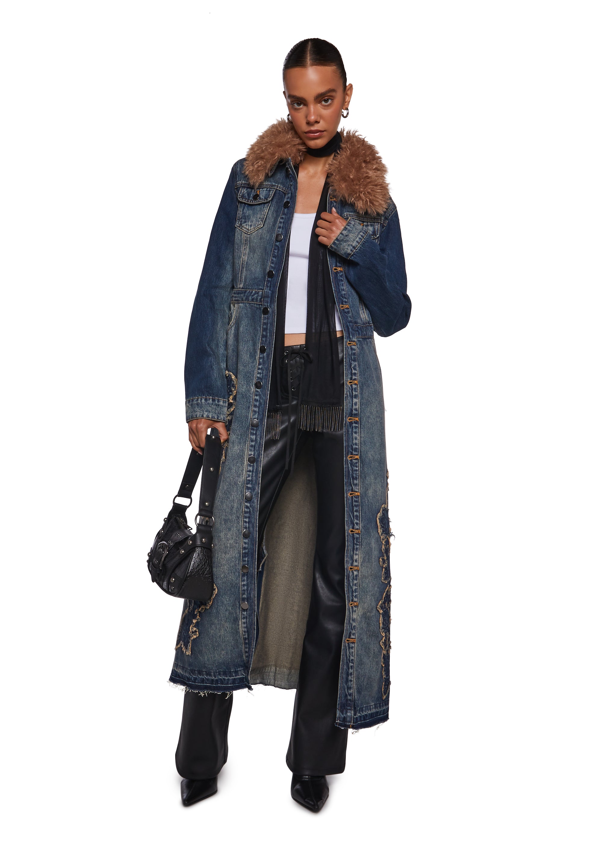 Kings Road Denim Maxi Coat