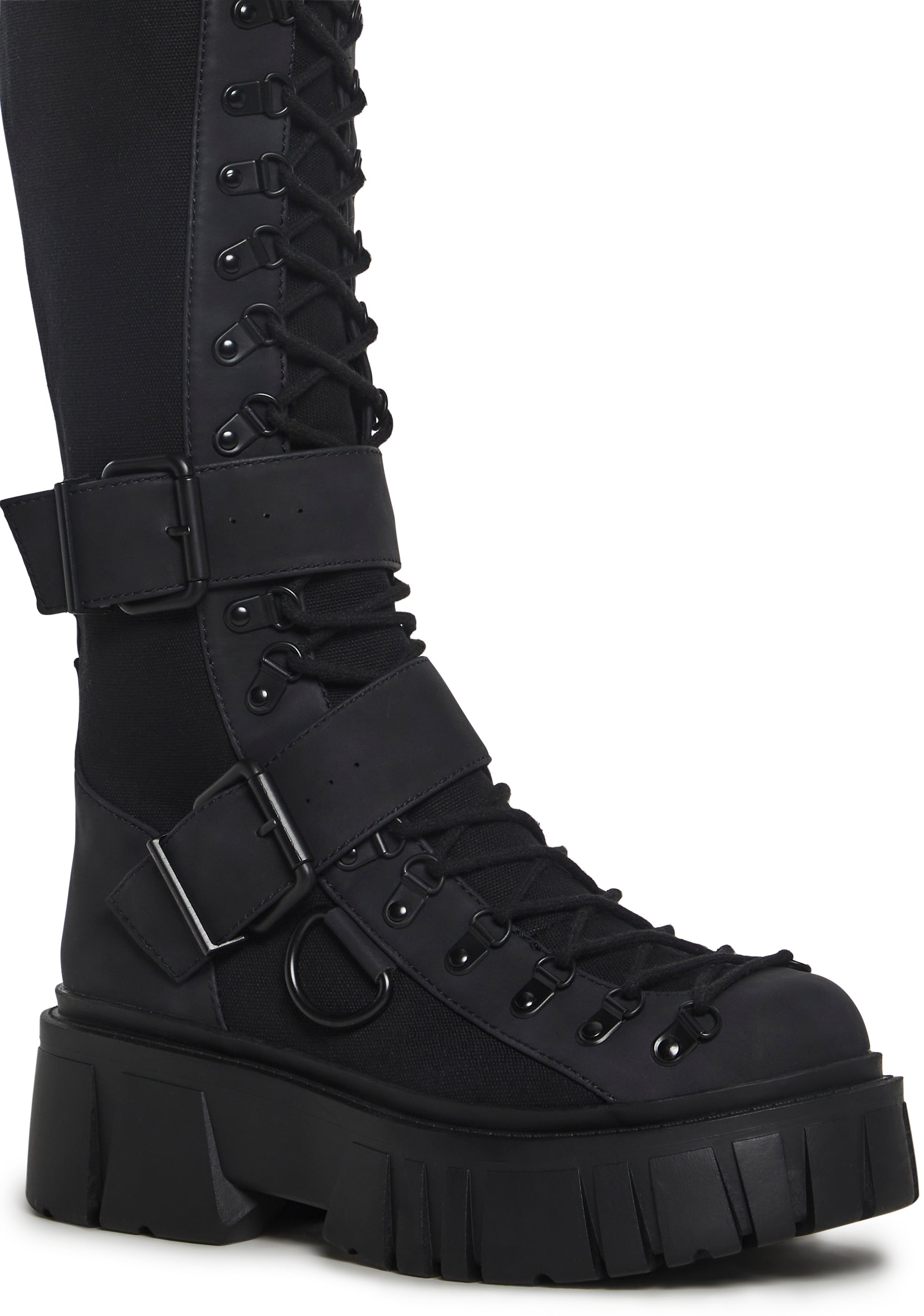 Wayfaring Adventure Knee High Boots - Black