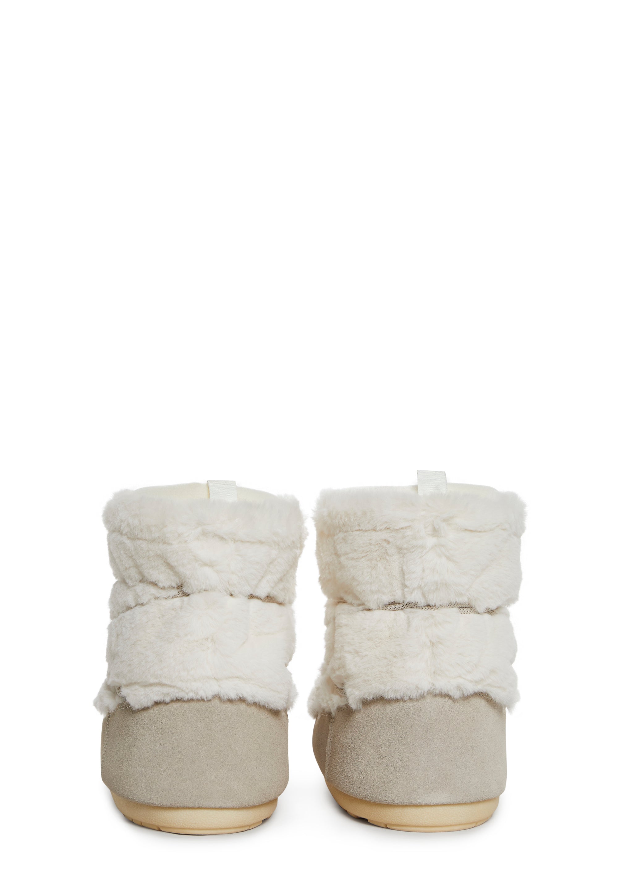 Mav-M Bone Faux Fur Booties