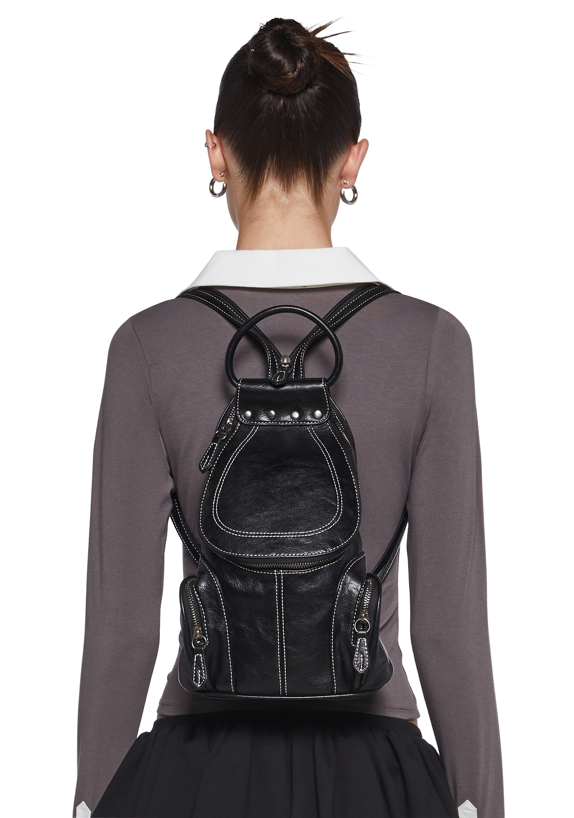 Dopeskill Backpack Zippered Pocket Backpack Current Mood - Black – Dolls Kill