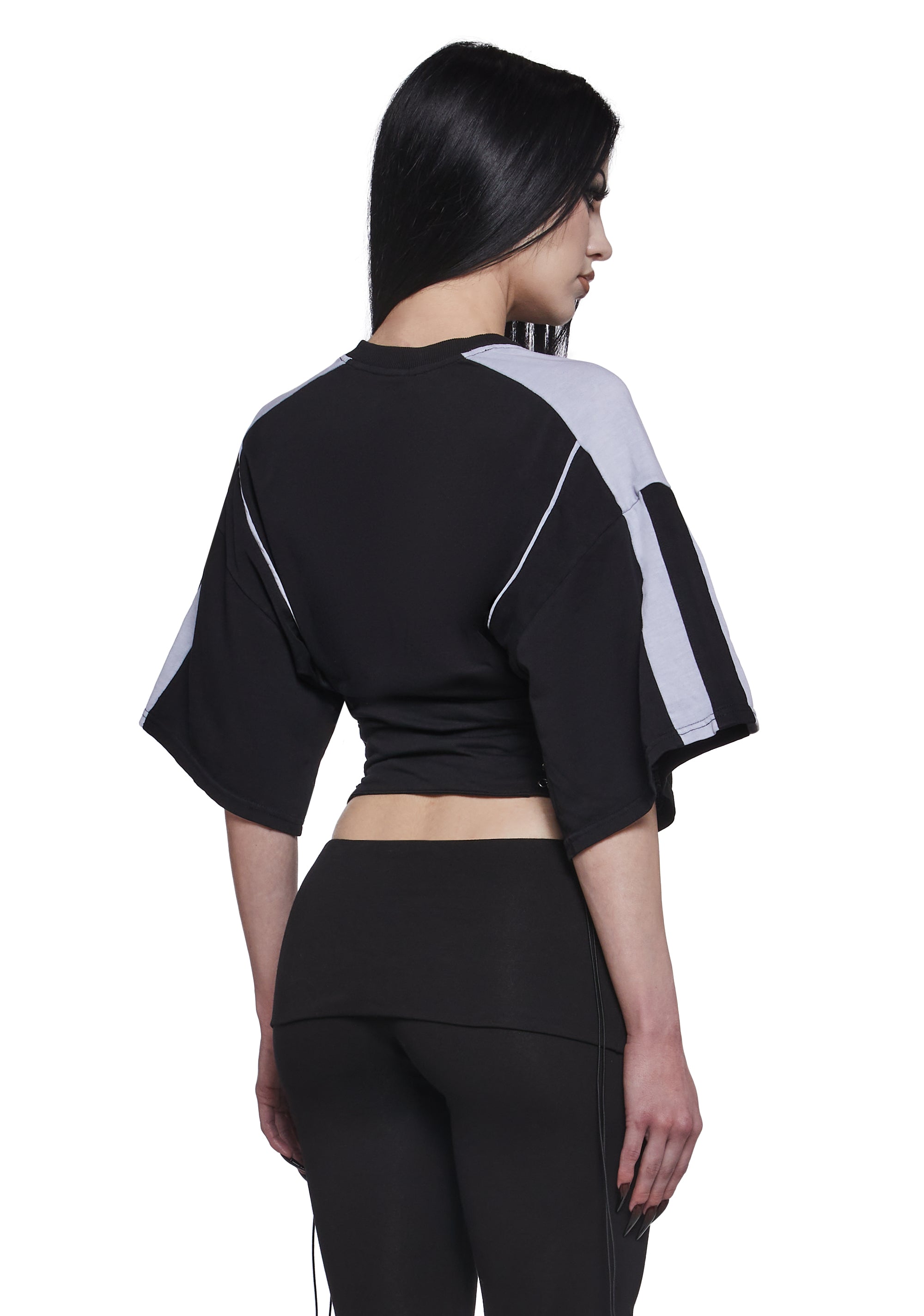 Team Player Corset T-Shirt - Black Washed