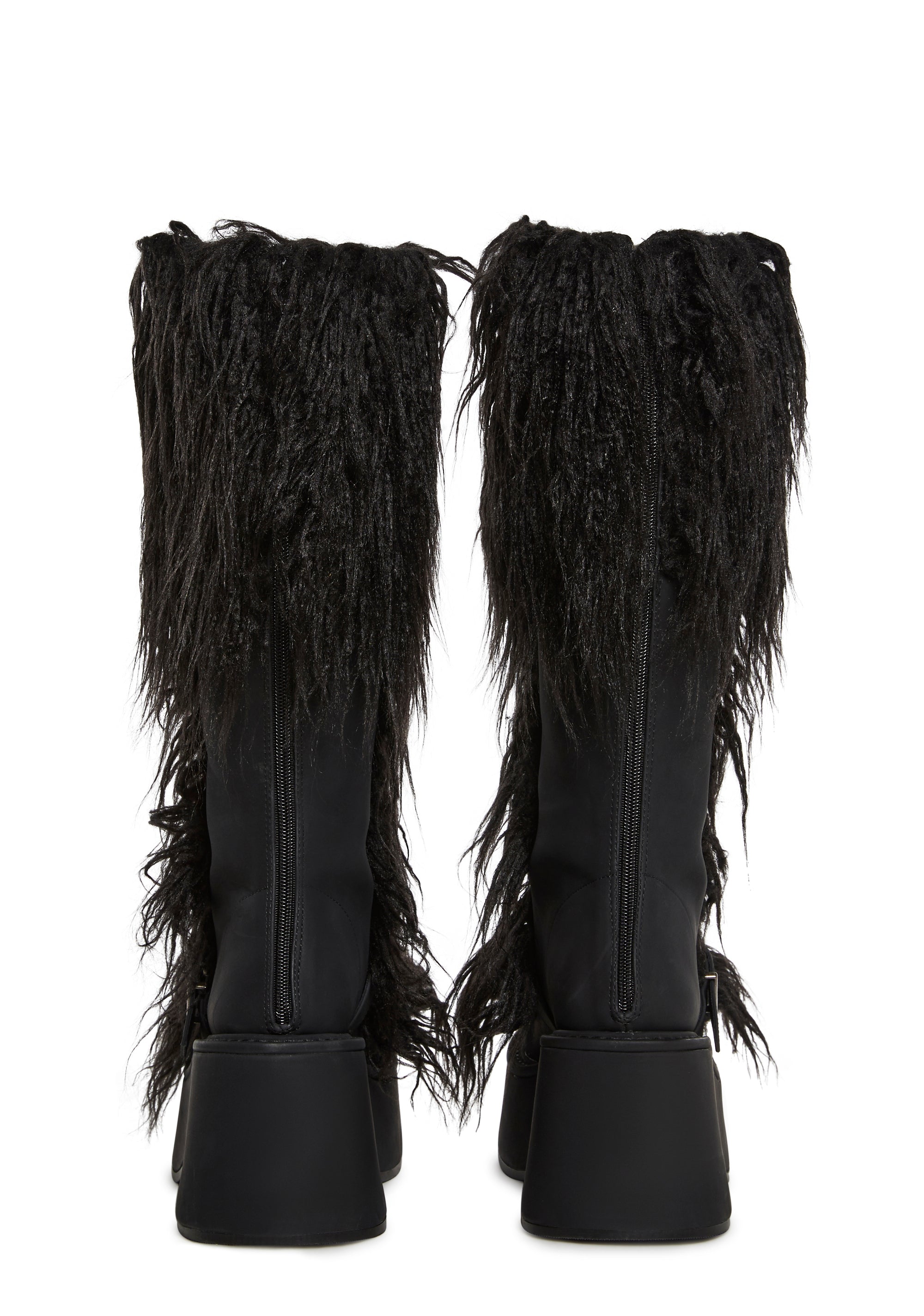 For Good Faux Fur Boots - Black