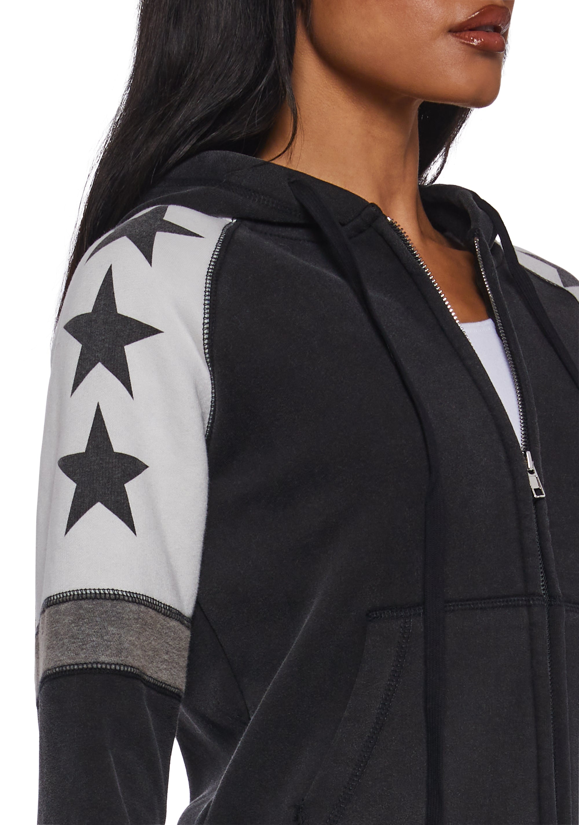 Starry Zip Up Hoodie