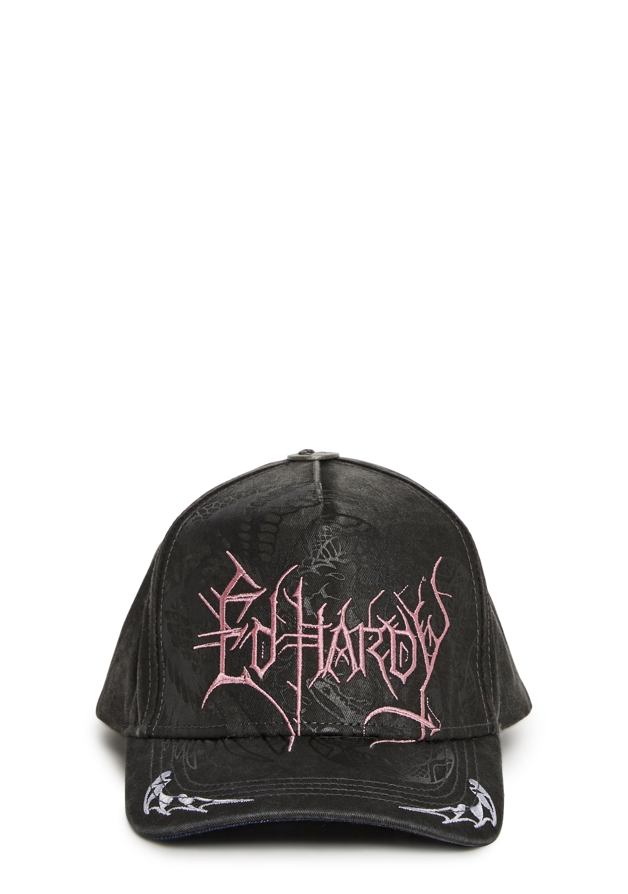 ED Hardy Y2K Grungy Cybercigilism Logo Trucker Hat - Gray – Dolls Kill