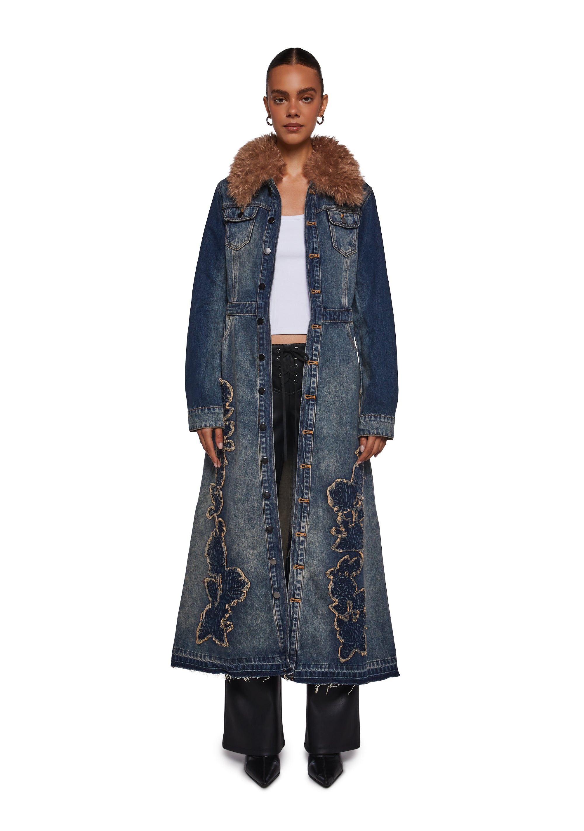 Kings Road Denim Maxi Coat