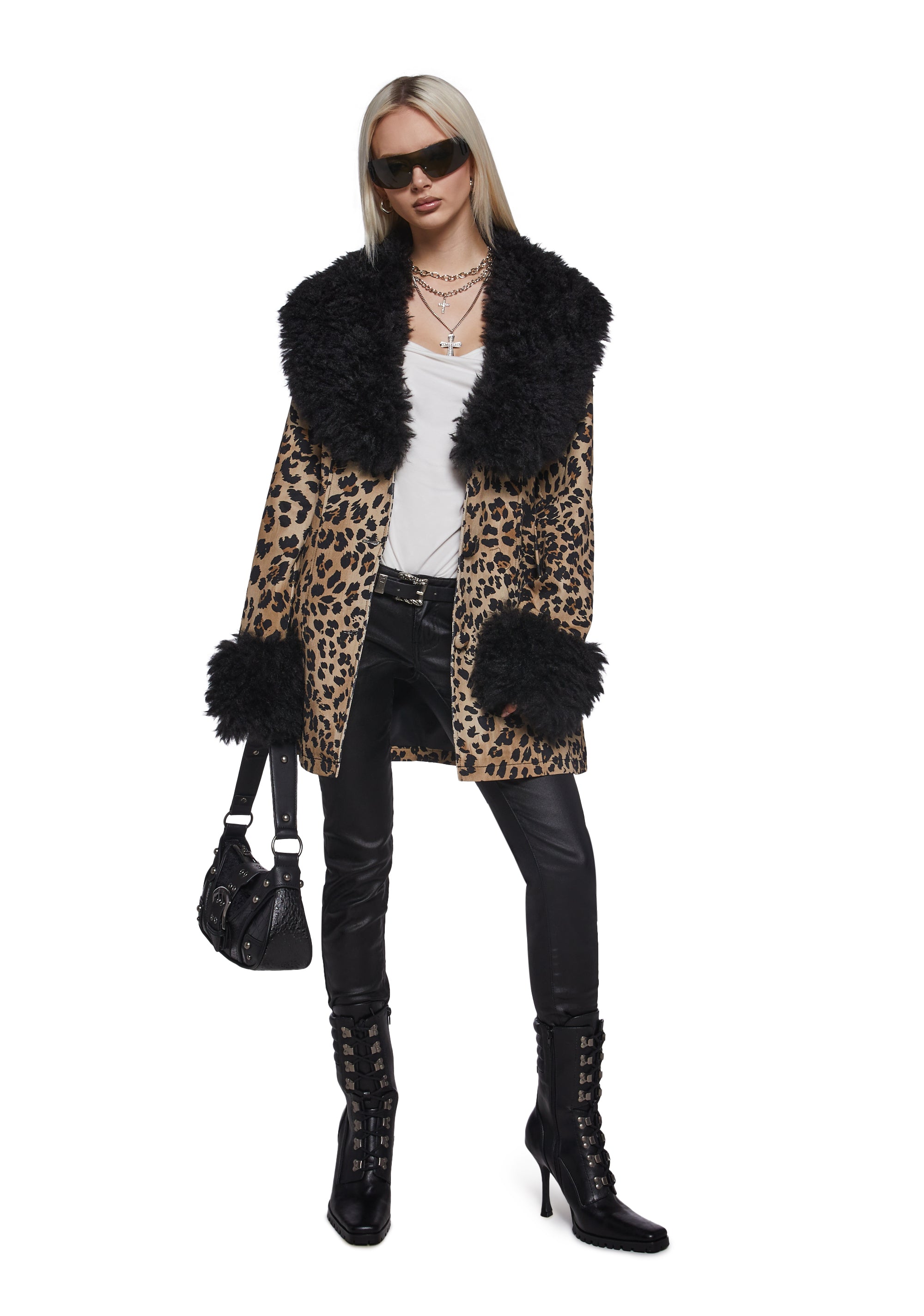 Champagne Showers Leopard Coat – Dolls Kill