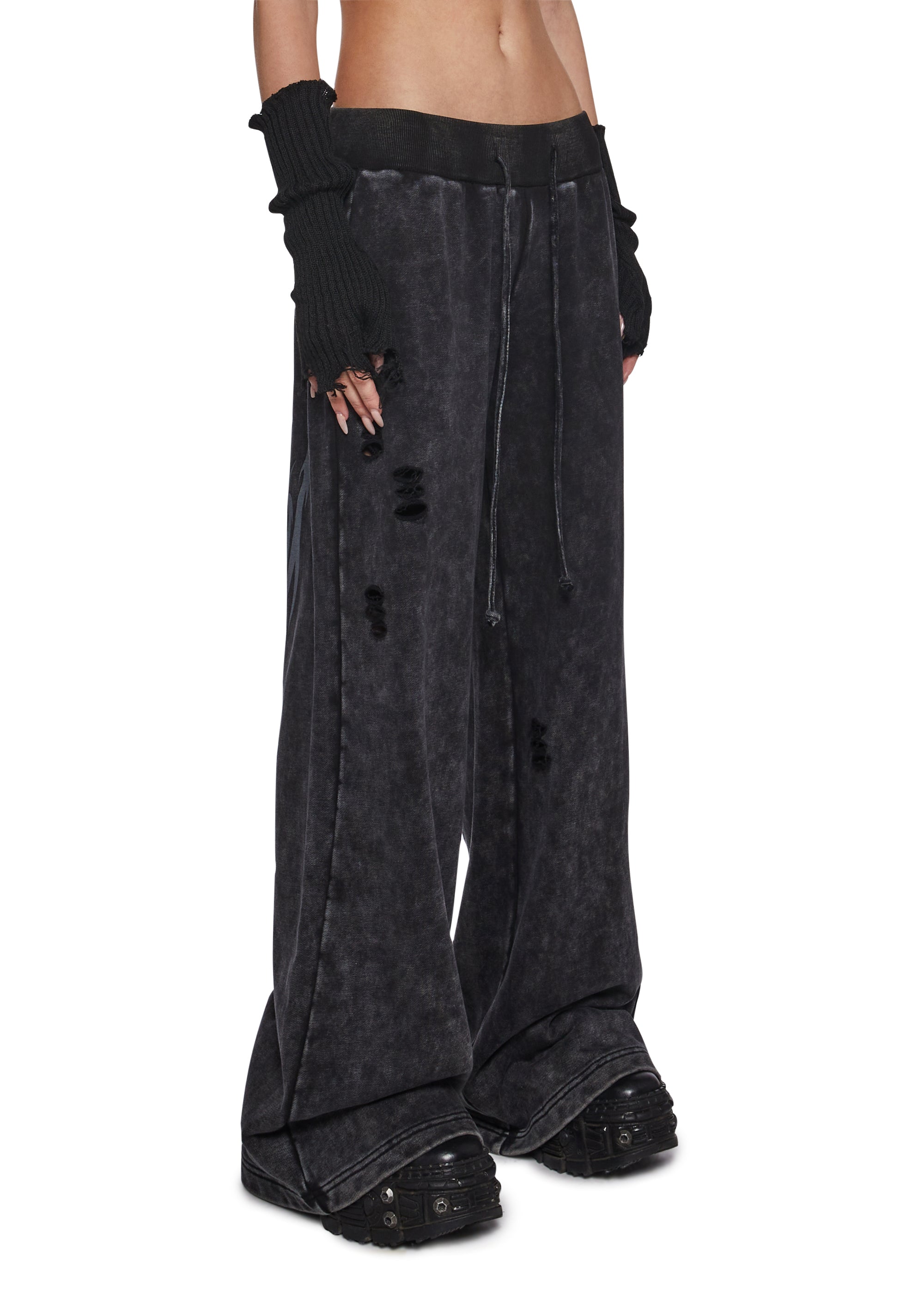Death Rock Wings Wide Leg Sweatpants