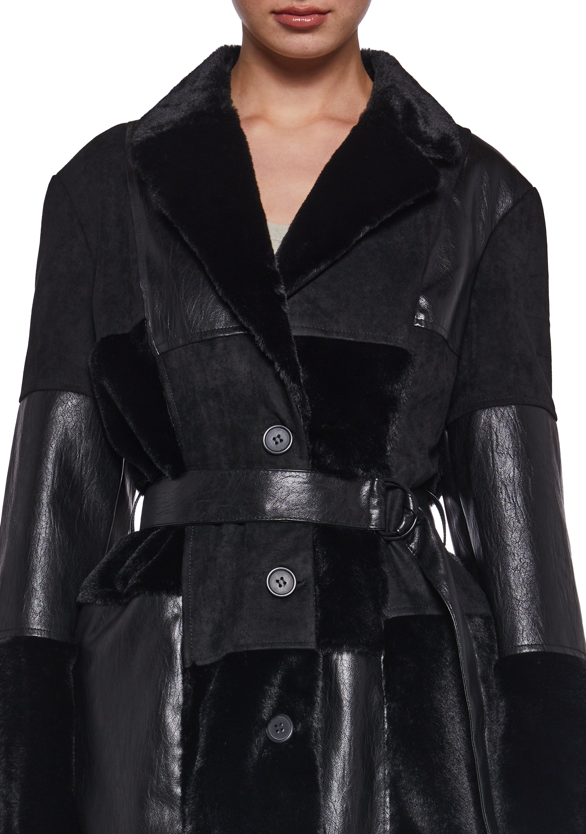 ジャケット・アウター Murder license mods coat fur coat emo Women's coat KILLSTAR - Krystina Faux-Fur - KSRA002455 - Metalshop.us