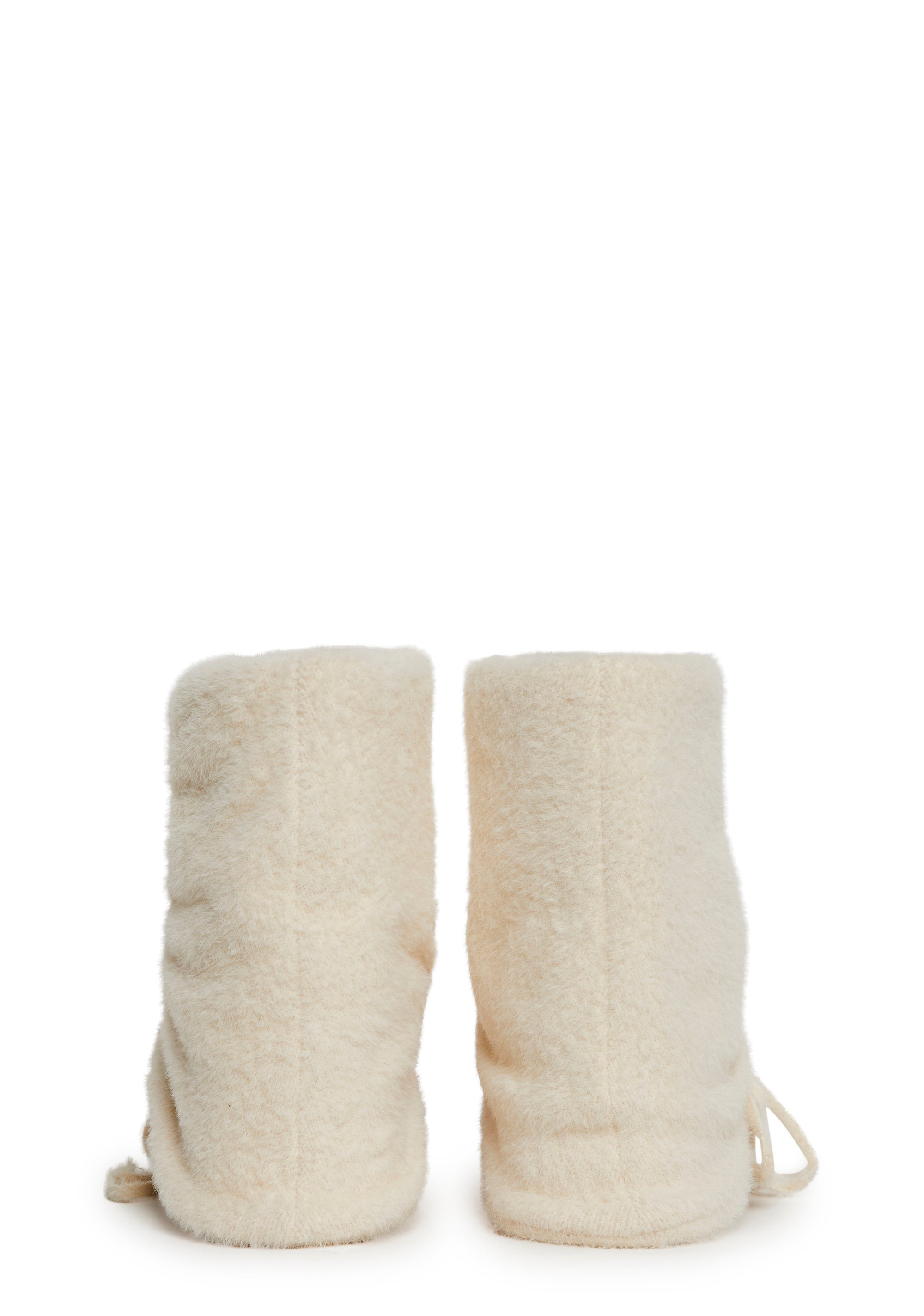 Snuggle Sesh Platform Booties - Off White