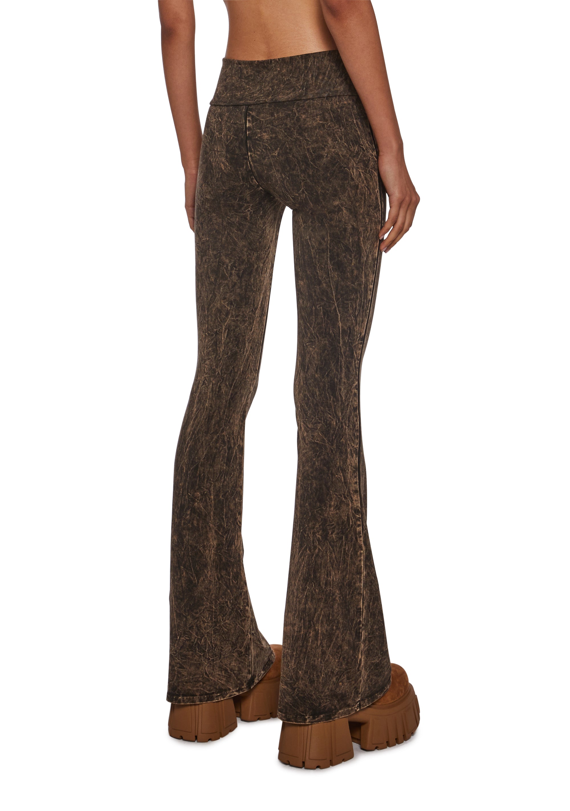 Synth Ideology Flared Pants - Brown