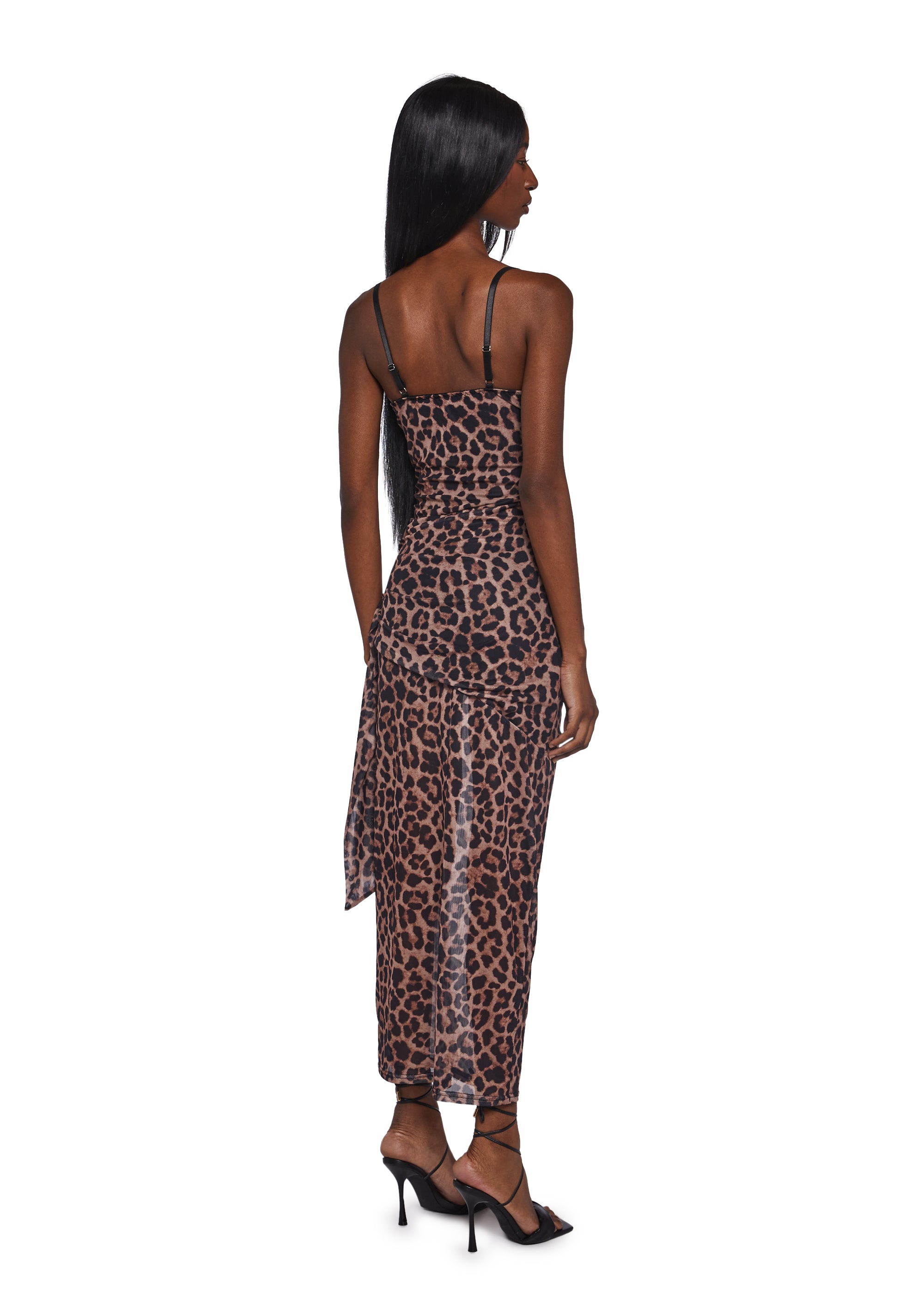 LEOPARD LACE BUSTIER BODYCON DRESS