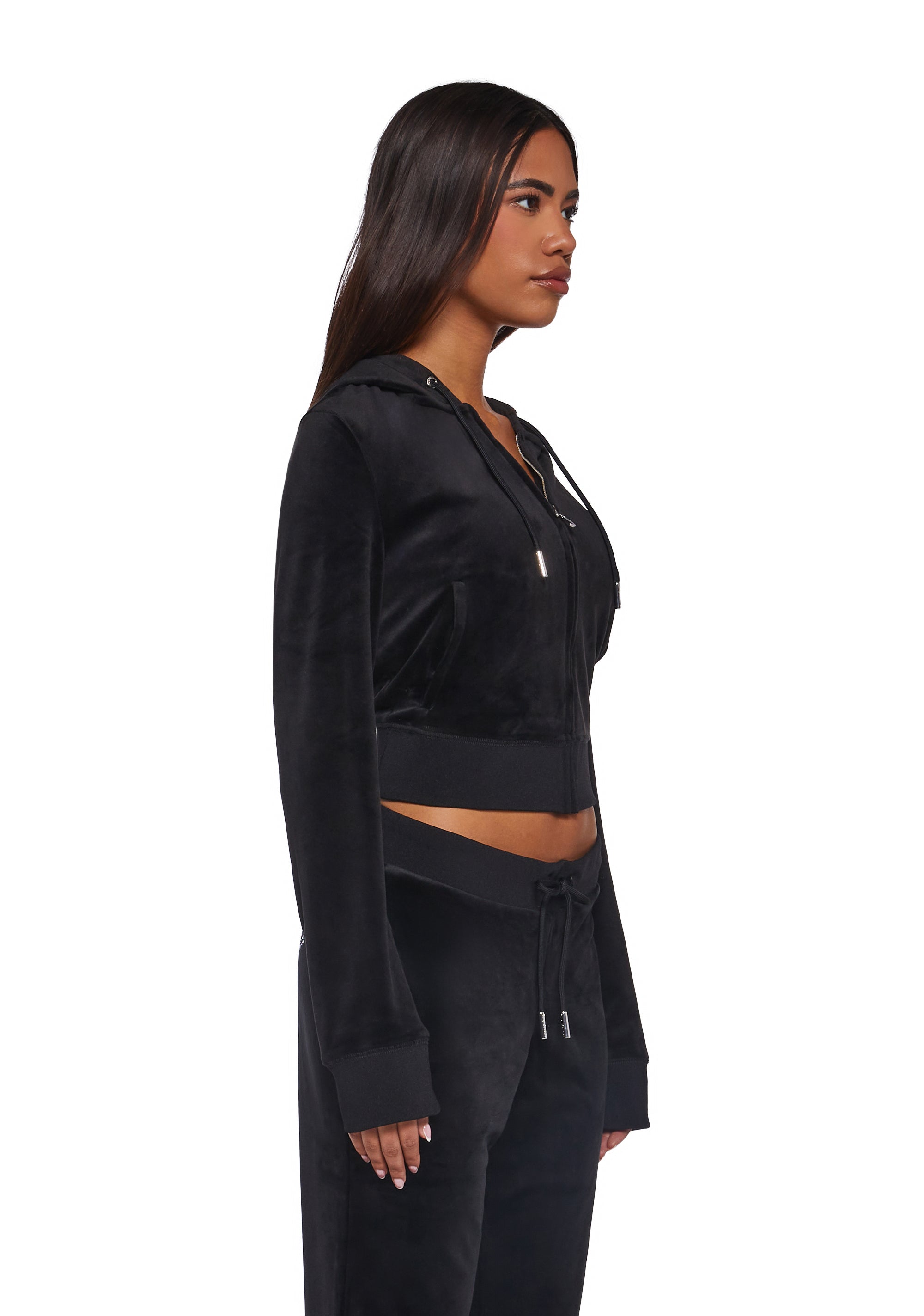 OG Big Bling Velour Hoodie - Black