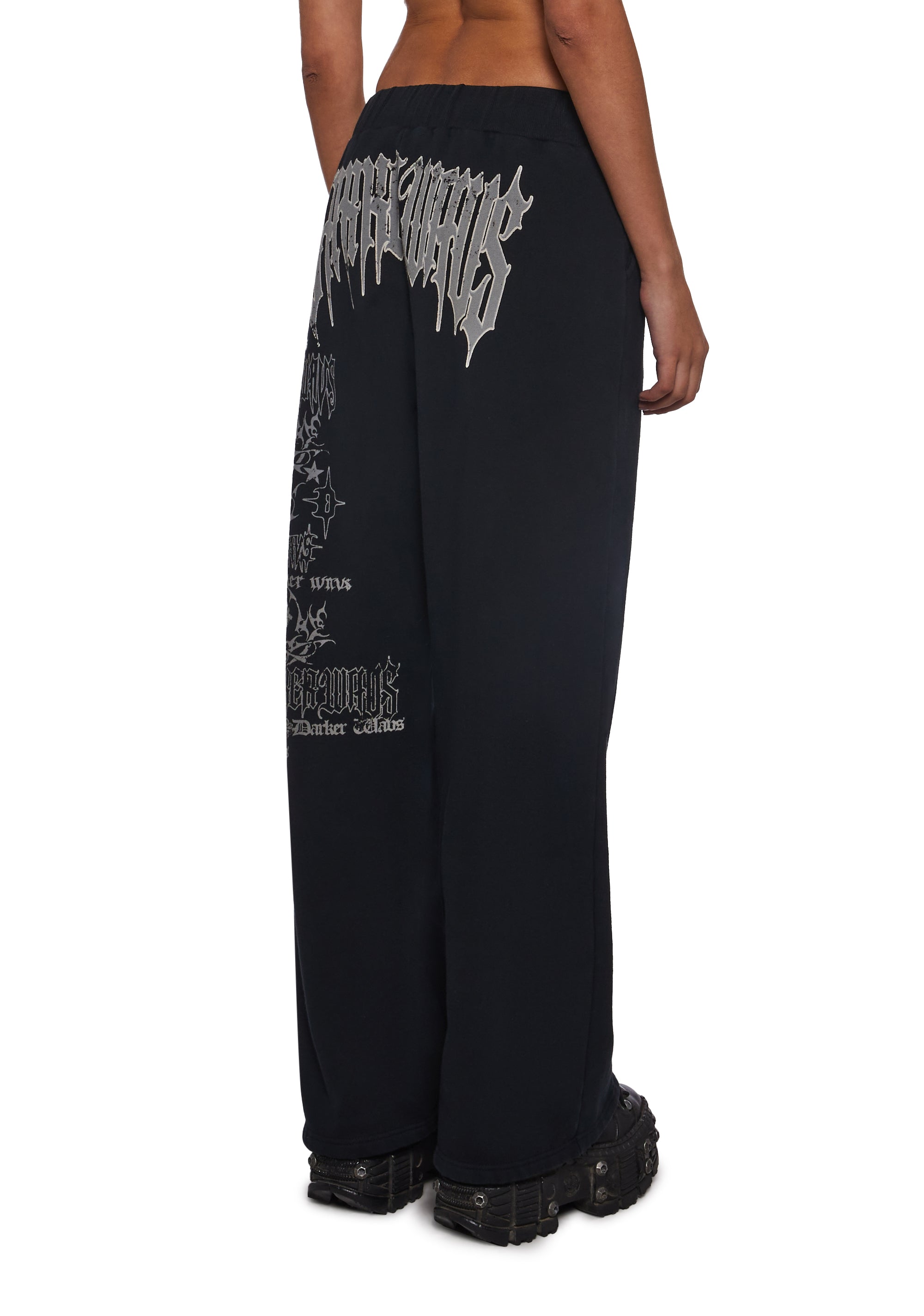 Wide Leg Sweatpants With Graphics