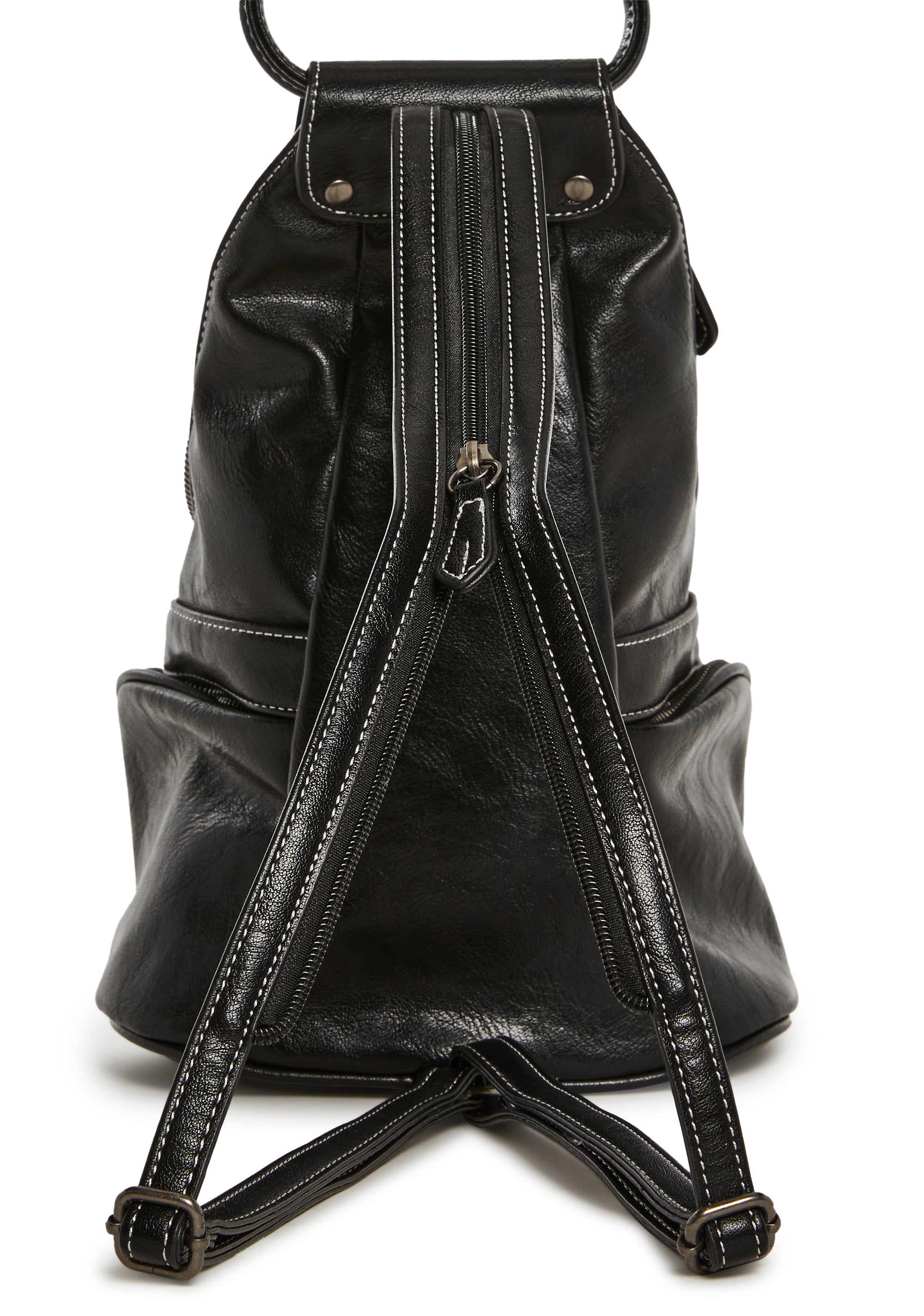Zippered Pocket Backpack Current Mood - Black – Dolls Kill