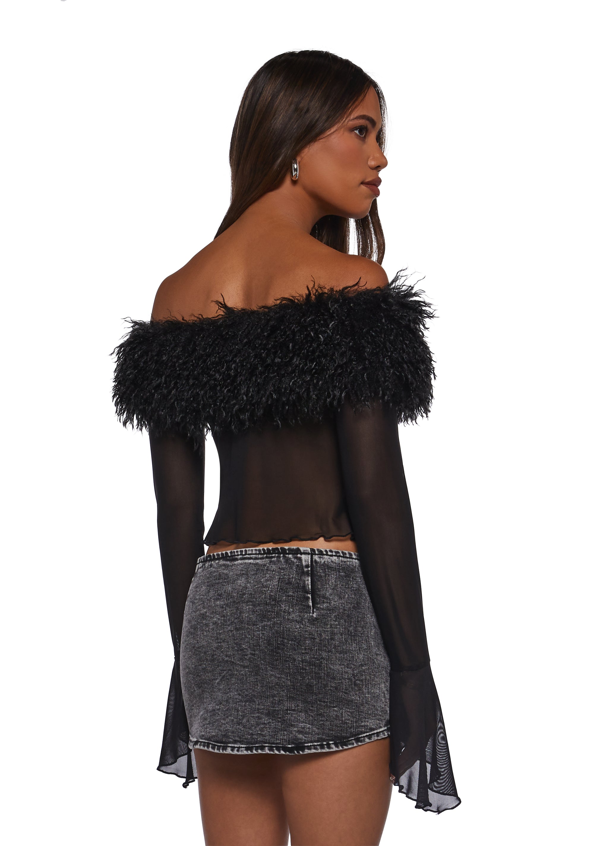 Take Me Dancing Faux Fur Top